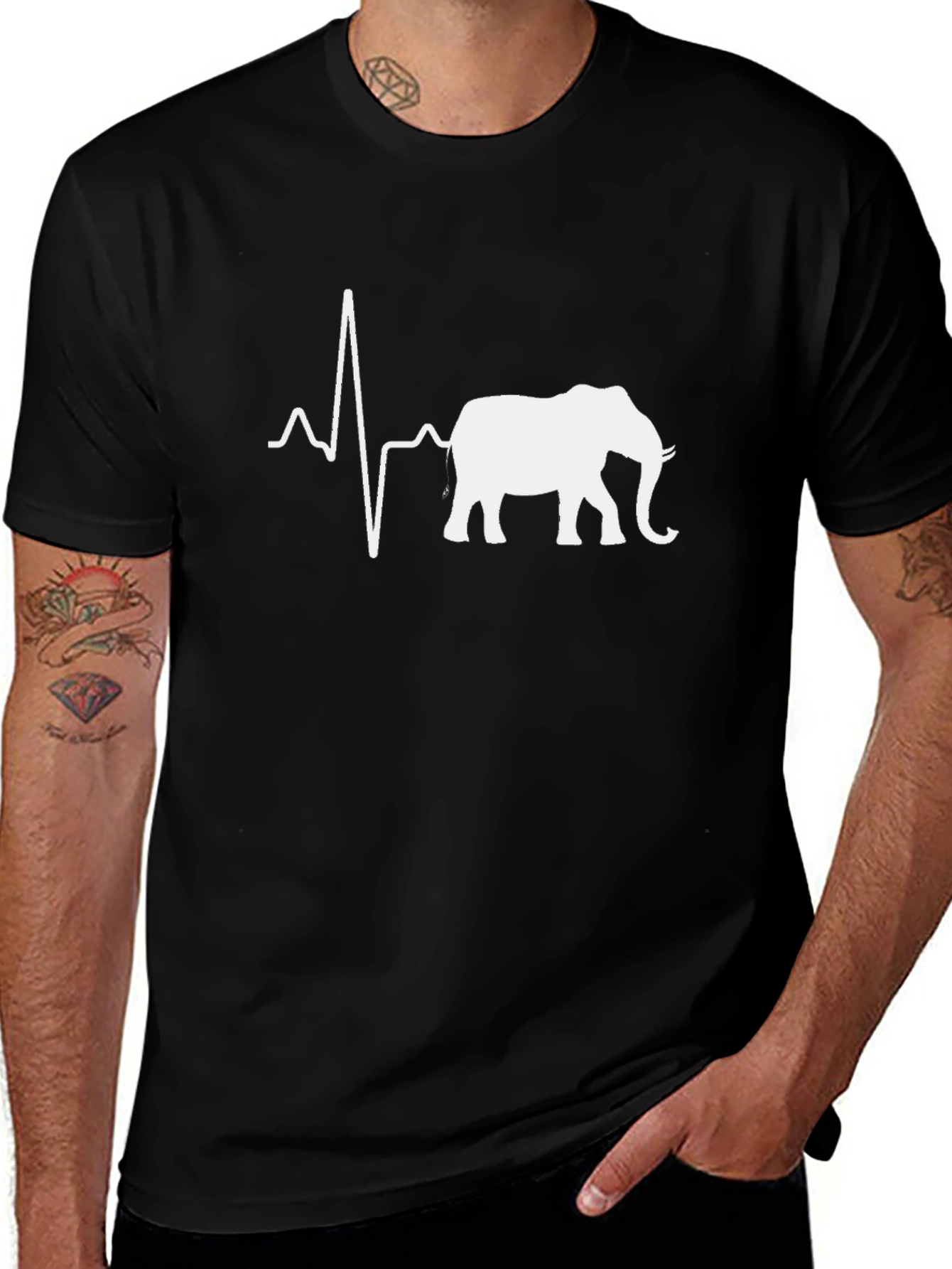 Variant 27 of Elephant Heartbeat Graphic T-Shirt