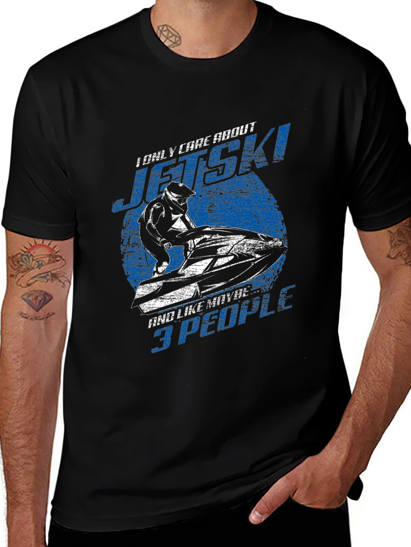 Variant 10 of Jet Ski Lover Tee - Only Cares About Jet Skiing T-Shirt