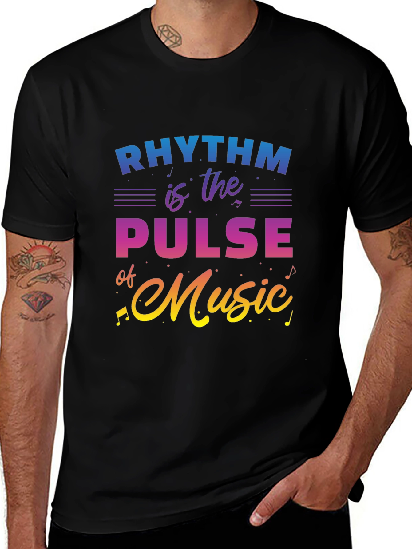 Variant 15 of Rhythm is the Pulse of Music Graphic Tee