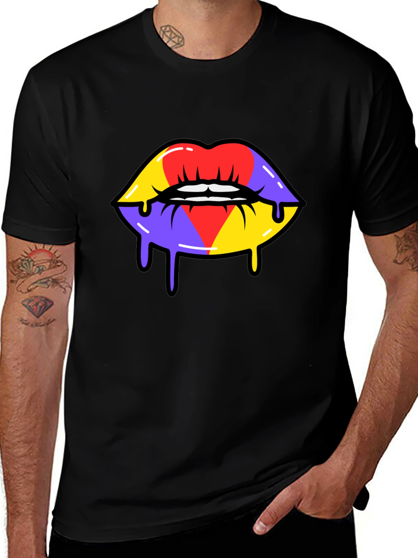 Variant 17 of Bold Graphic Lips T-Shirt - Unique Street Style Tee