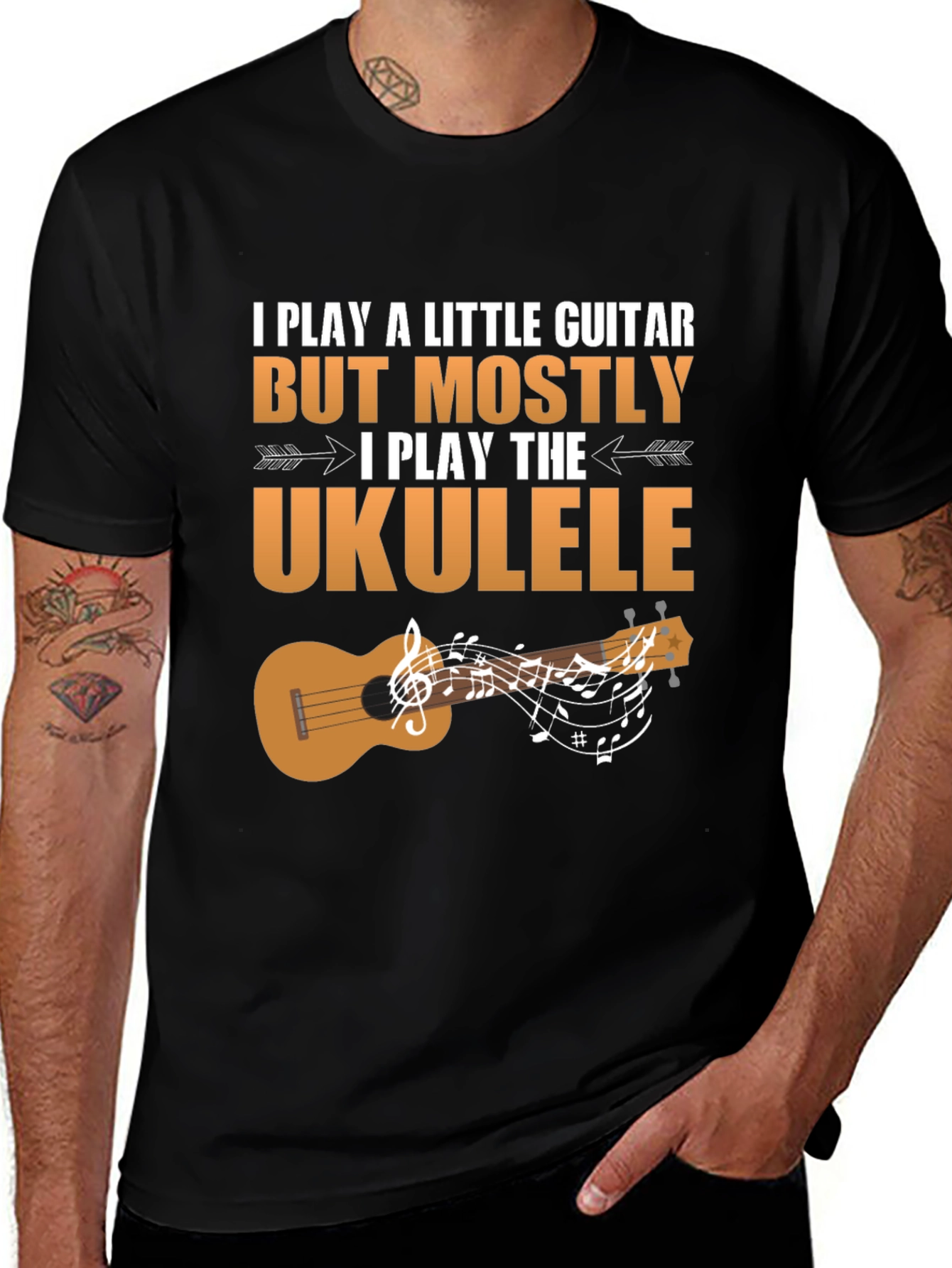 Variant 25 of Ukulele Player T-Shirt - Guitar Music Novelty Tee