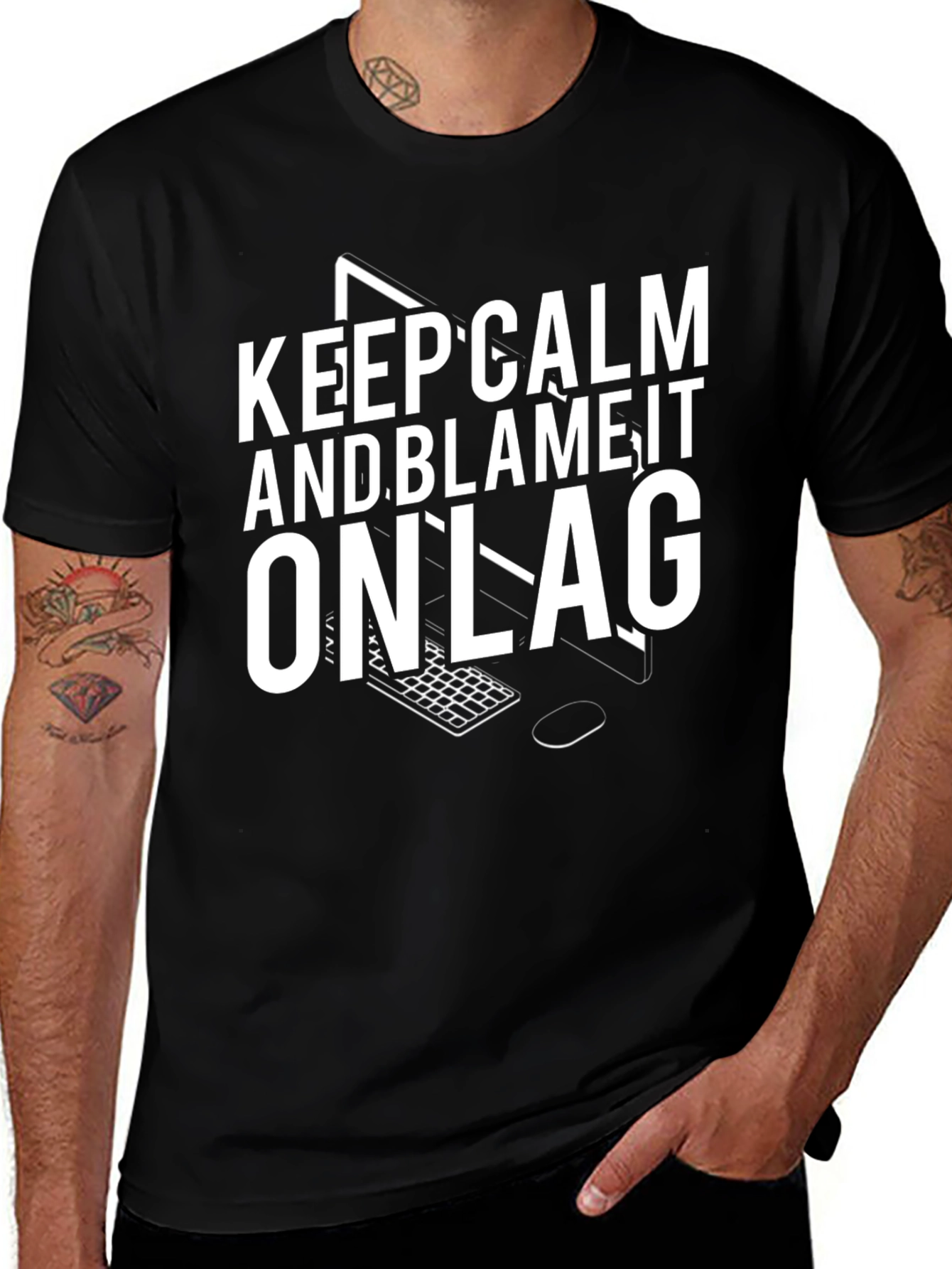 Variant 22 of Keep Calm & Blame It On Lag T-Shirt