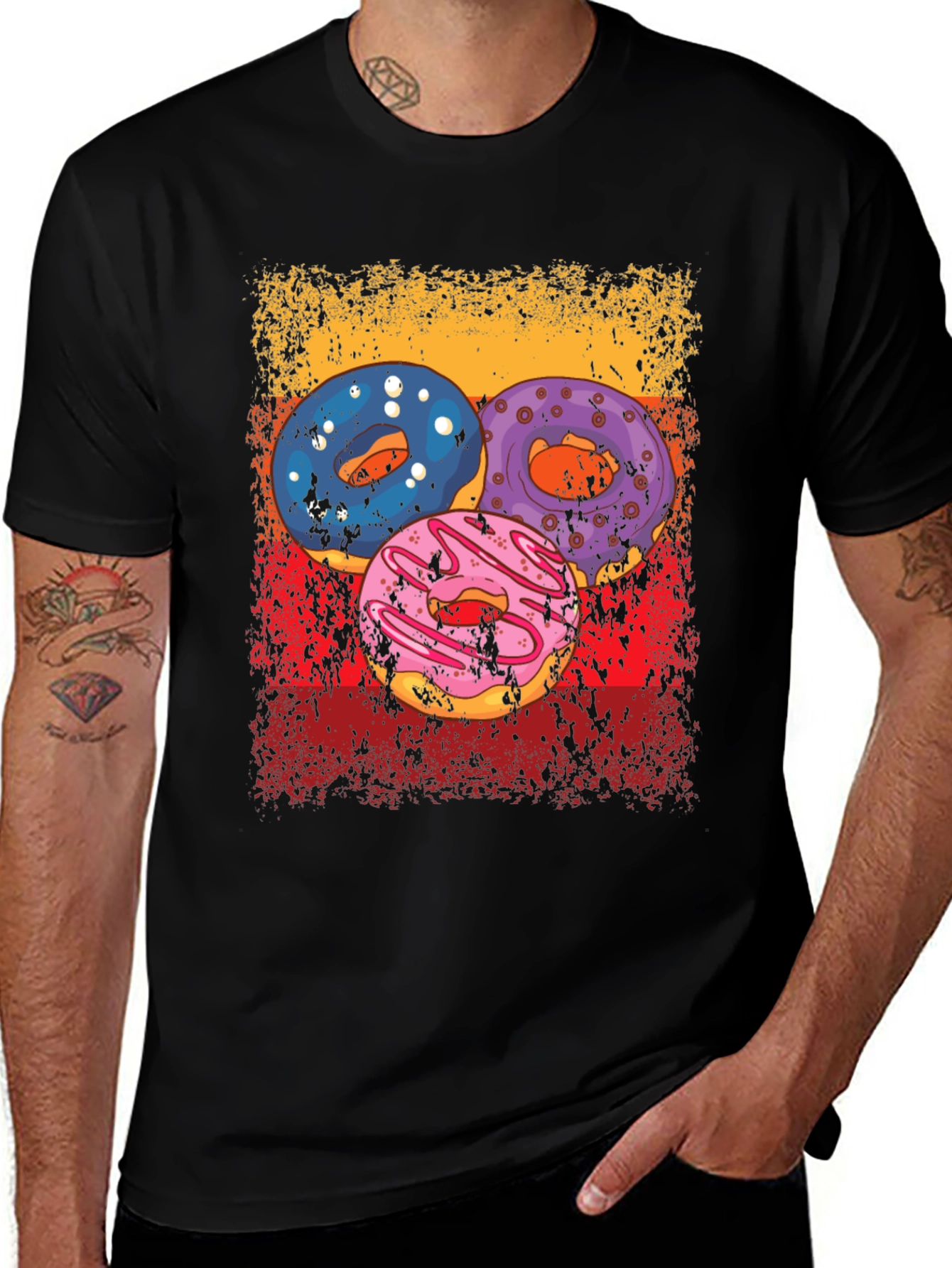 Variant 27 of Donut Graphic T-Shirt - Unisex Cotton Tee