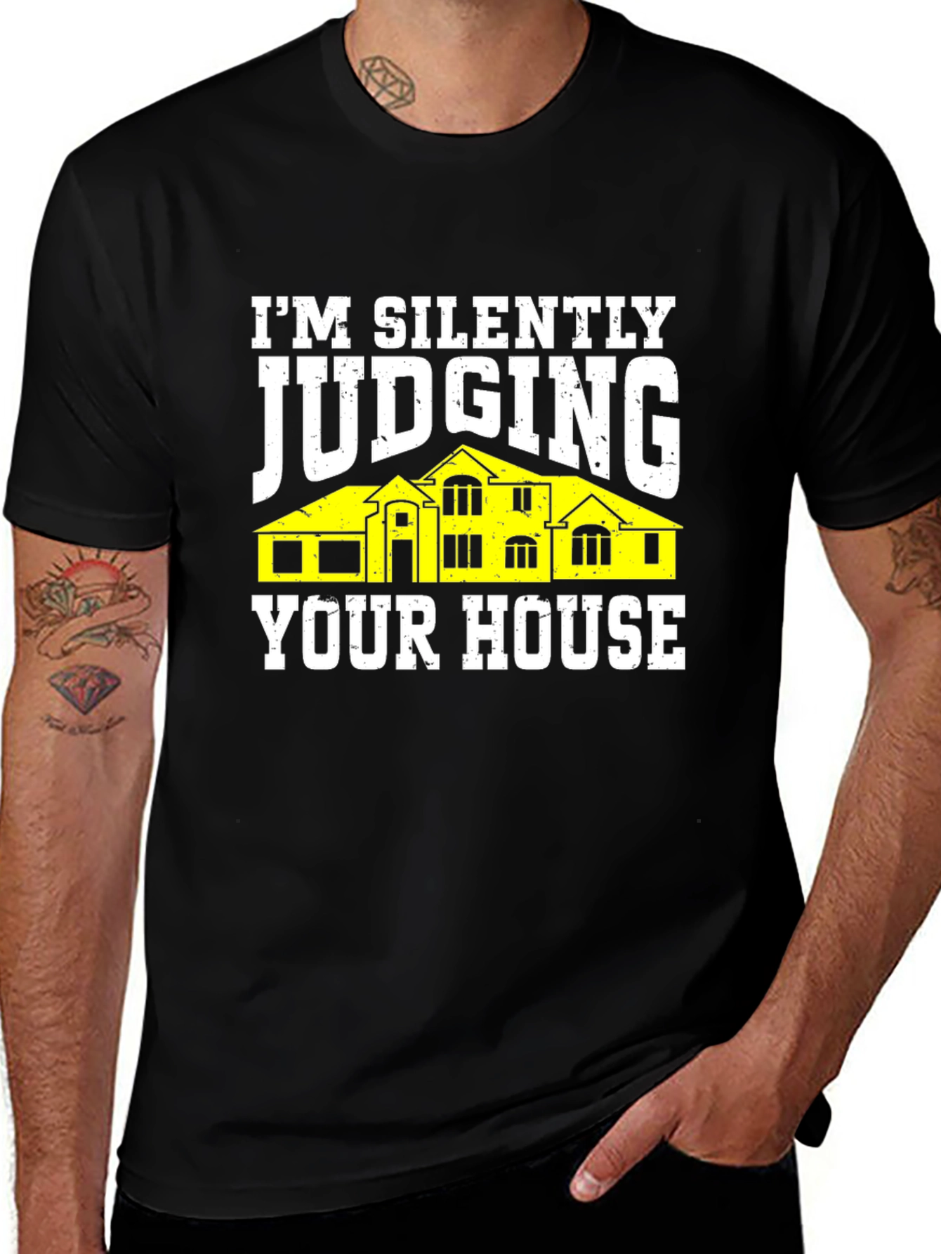 Variant 11 of Judging Your House Graphic Tee - Black