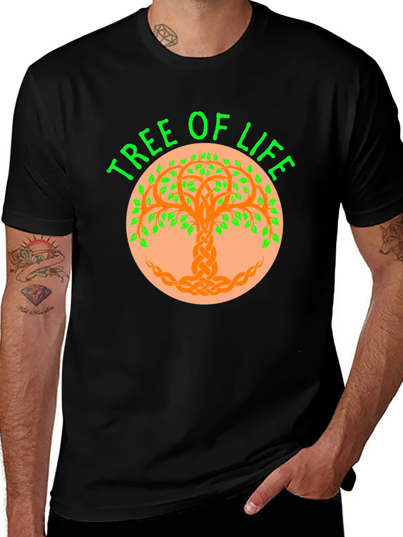 Tree of Life Graphic Tee - Celtic Knot Design