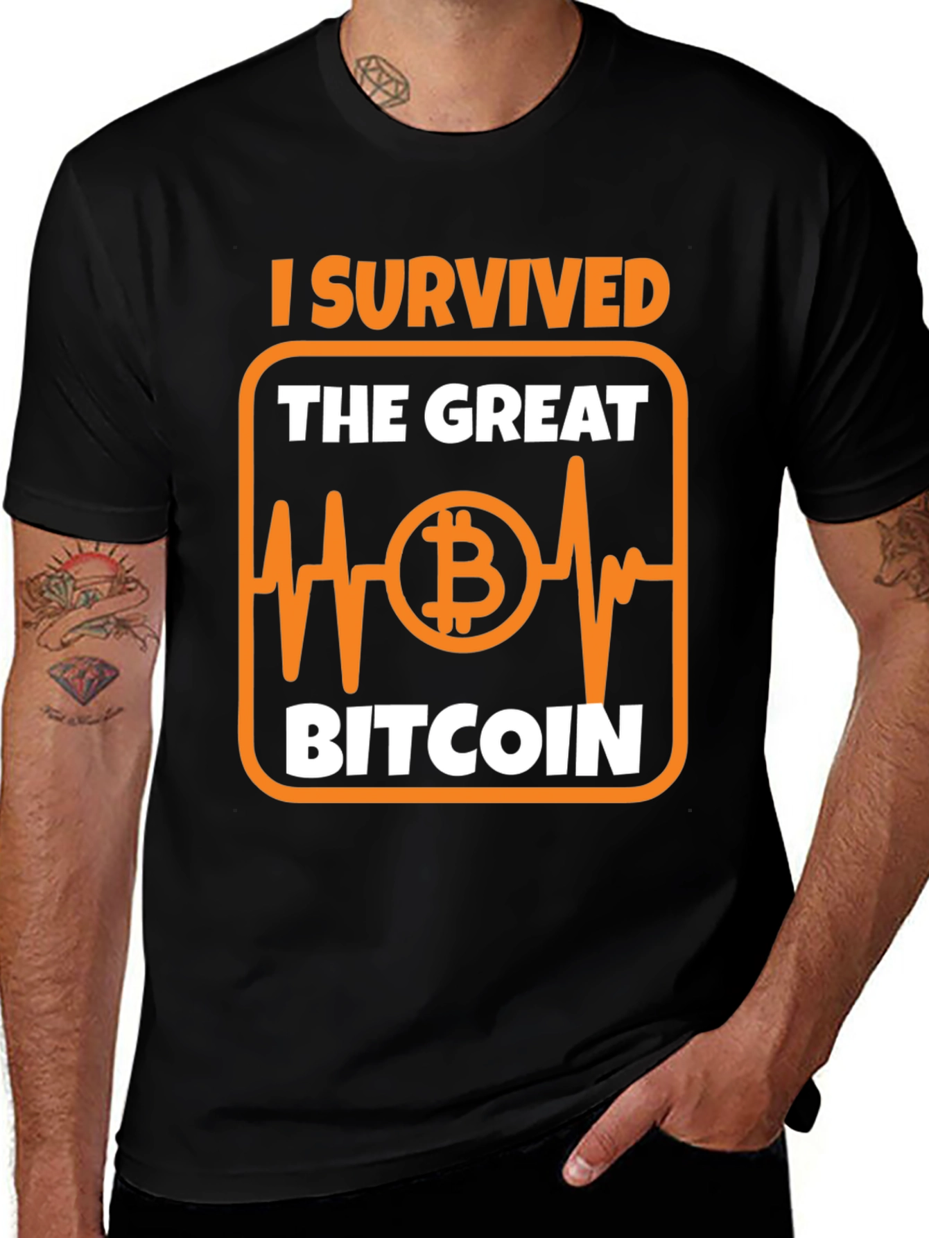 Bitcoin T-Shirt: I Survived The Great Bitcoin
