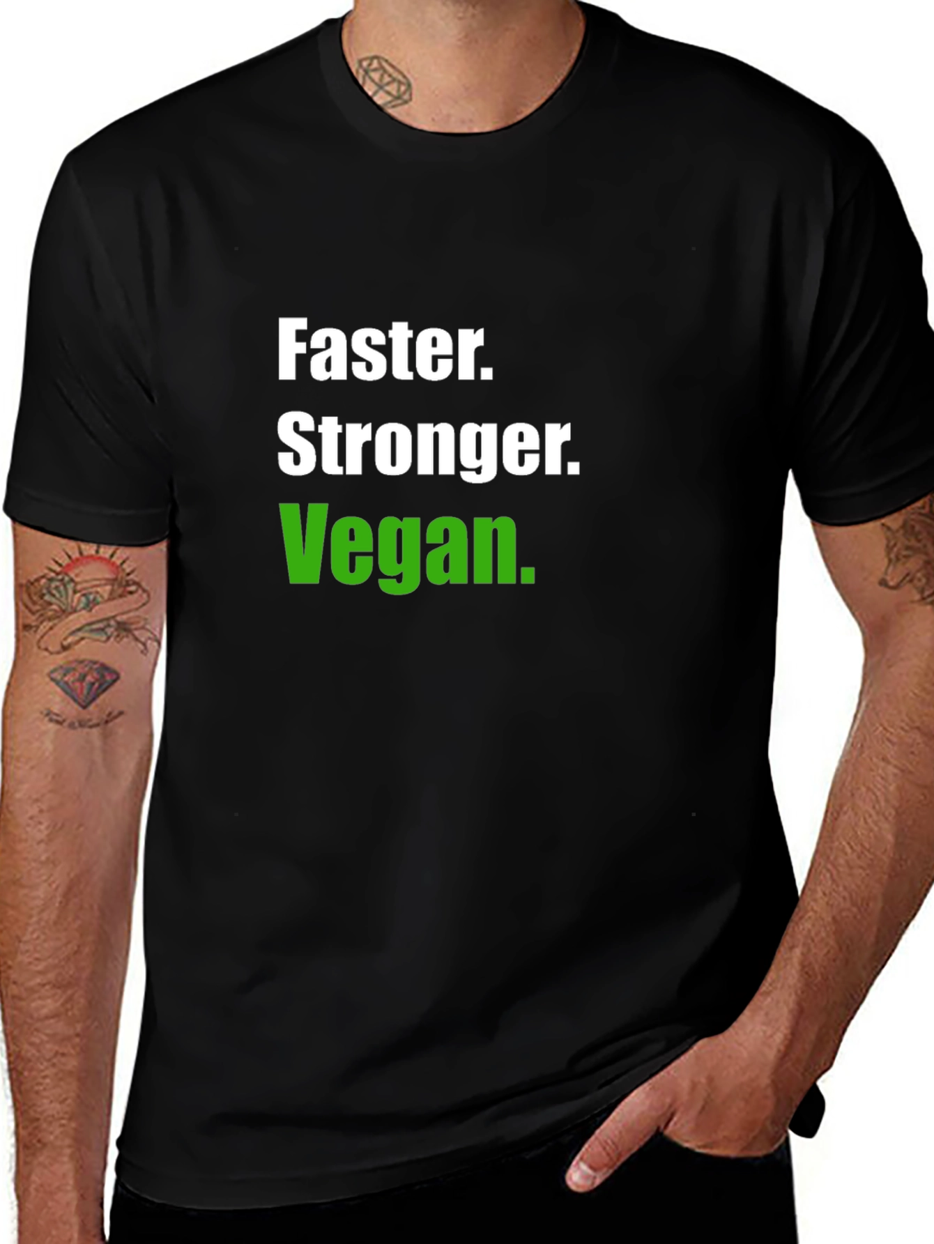 Variant 16 of Faster Stronger Vegan T-Shirt