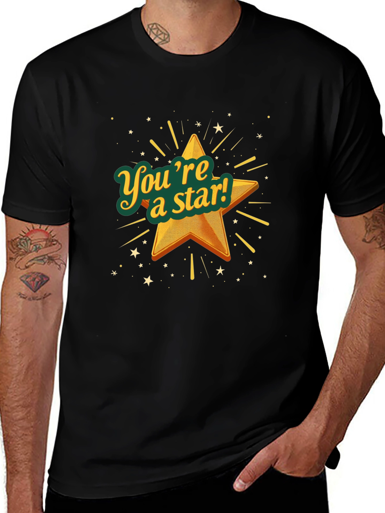 Variant 5 of You're a Star! Graphic Tee - Black