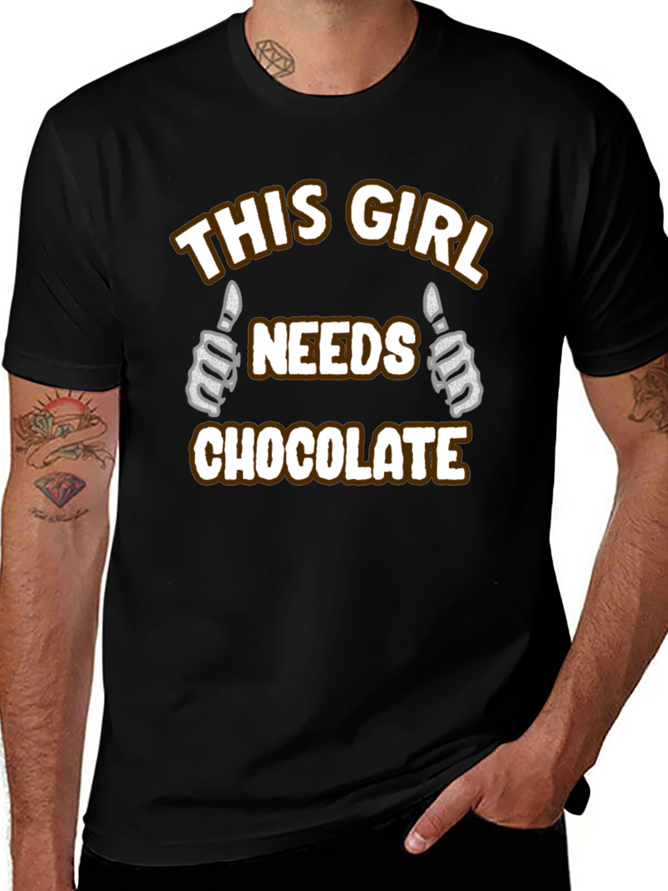Variant 30 of This Girl Needs Chocolate Graphic Tee