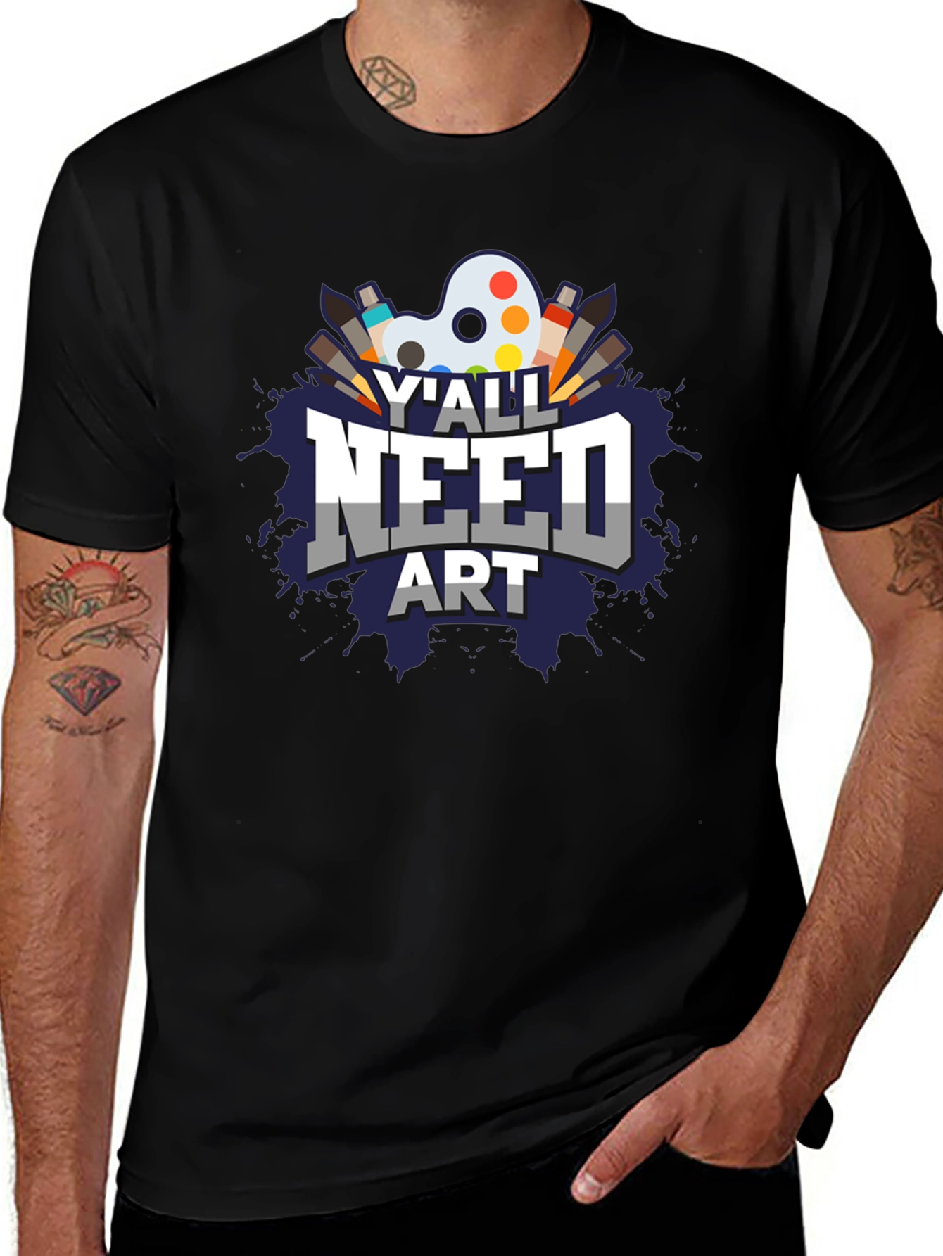 Y'all Need Art Graphic T-Shirt - Artist Palette Design