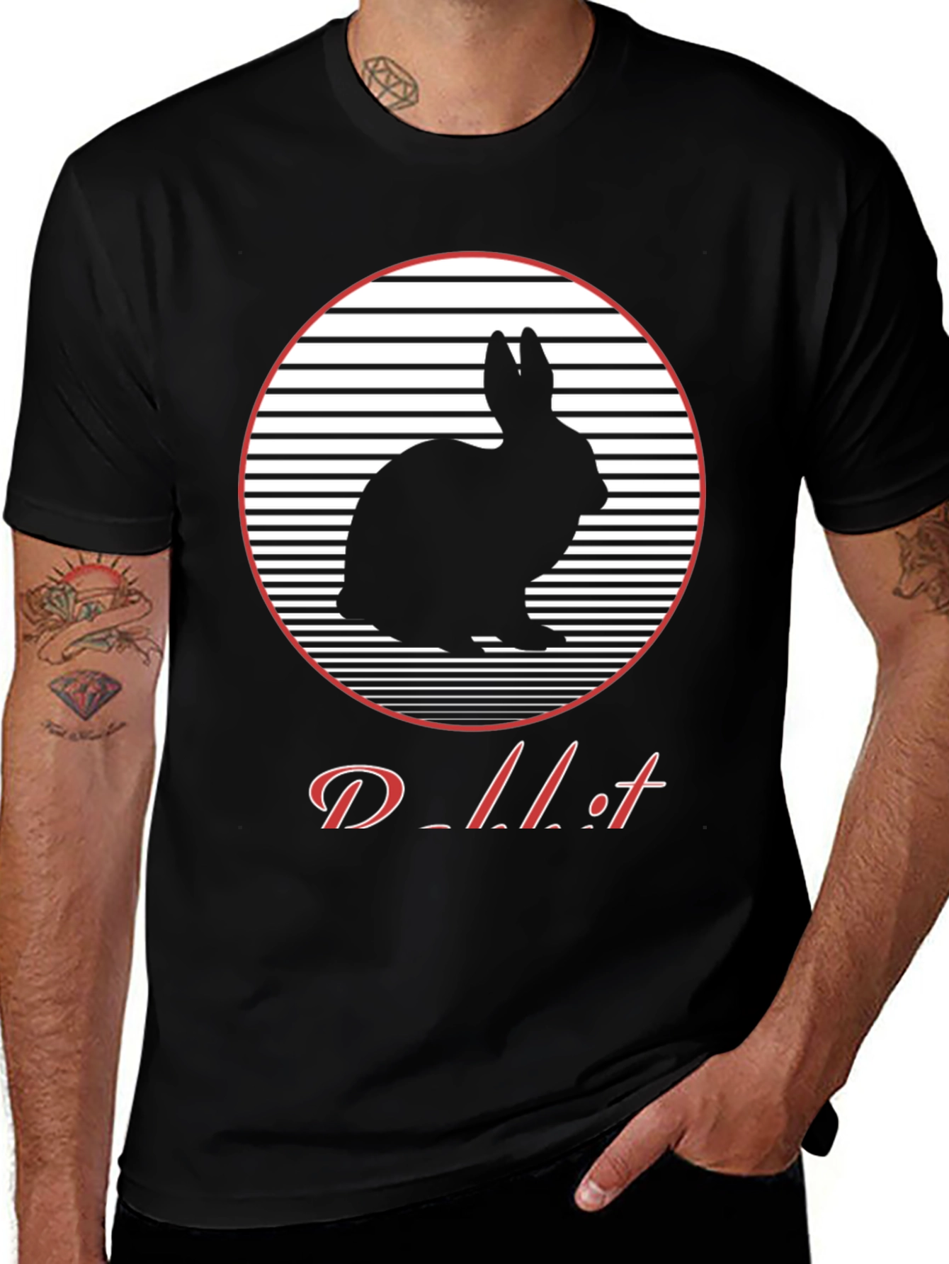Variant 12 of Rabbit Silhouette Graphic Tee