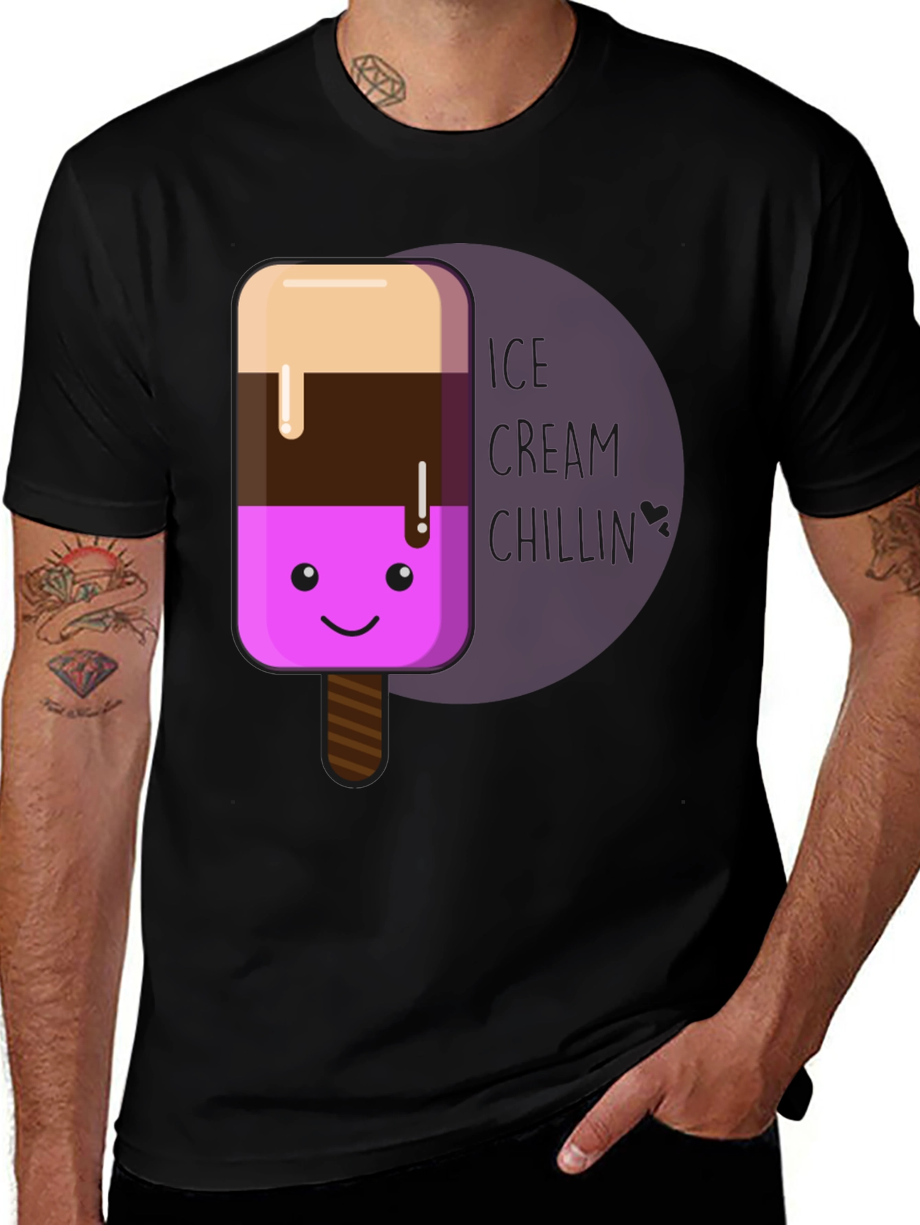 Variant 30 of Ice Cream Chillin' Graphic Tee - Stylish & Fun!