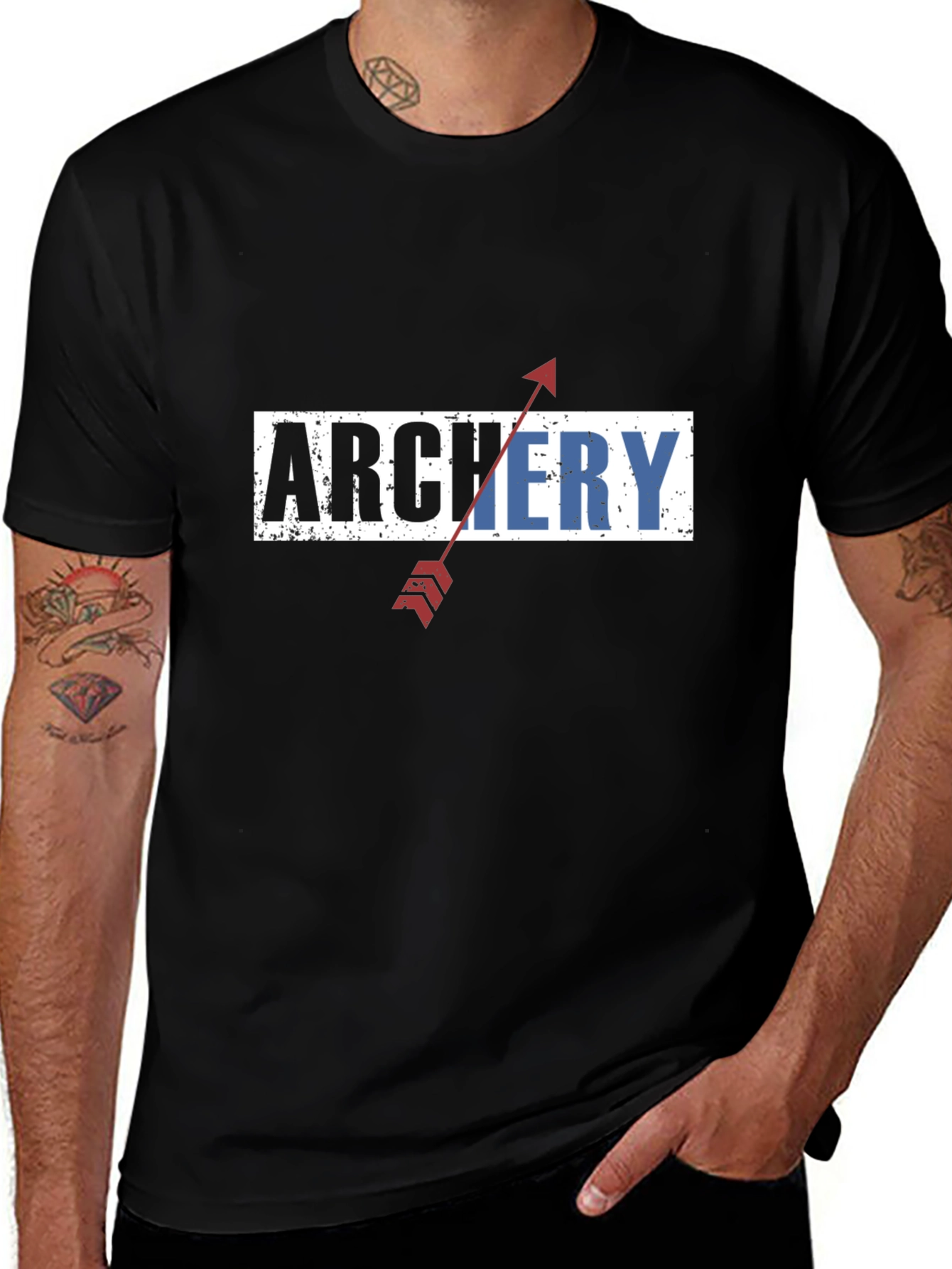 Variant 24 of Archery Arrow T-Shirt - Black