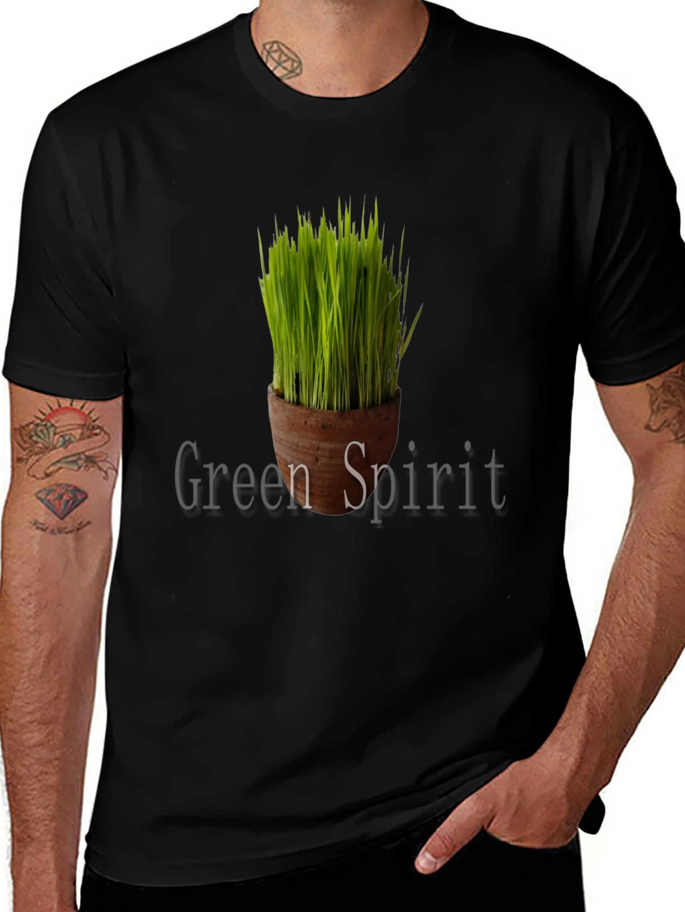 Variant 18 of Green Spirit Tee - Natural Vibes