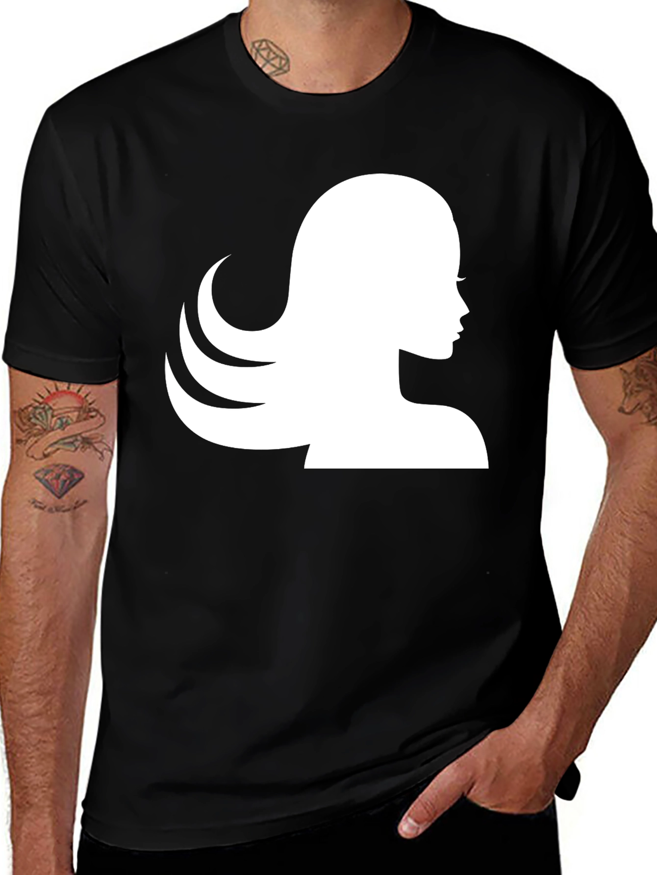 Variant 22 of Silhouette Graphic Tee - Black T-Shirt