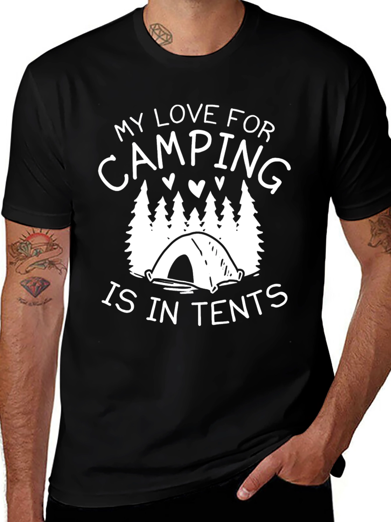 Variant 21 of Camping Lover T-Shirt - My Love For Camping Is In Tents