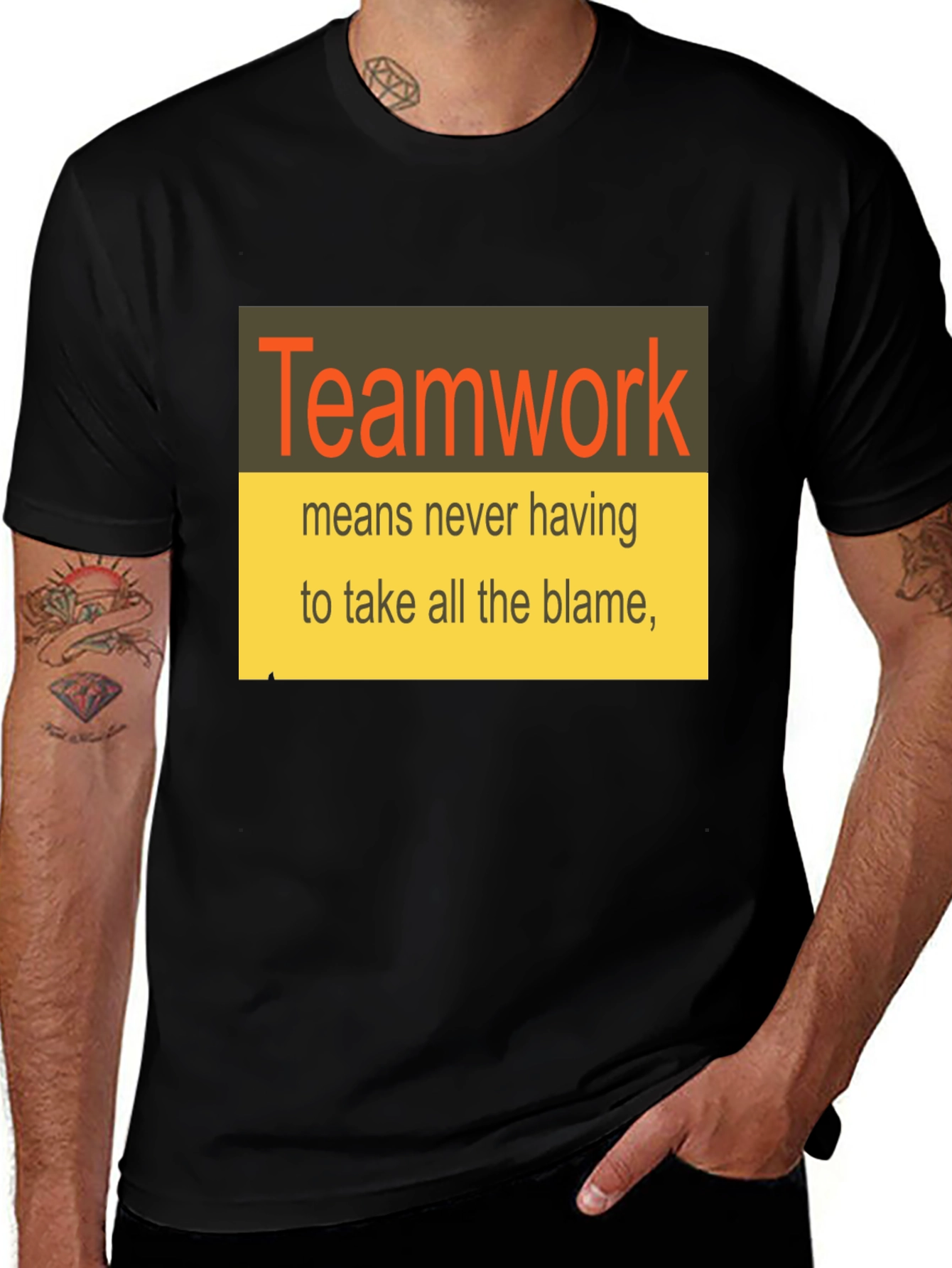 Variant 28 of Teamwork T-Shirt Funny Slogan Tee