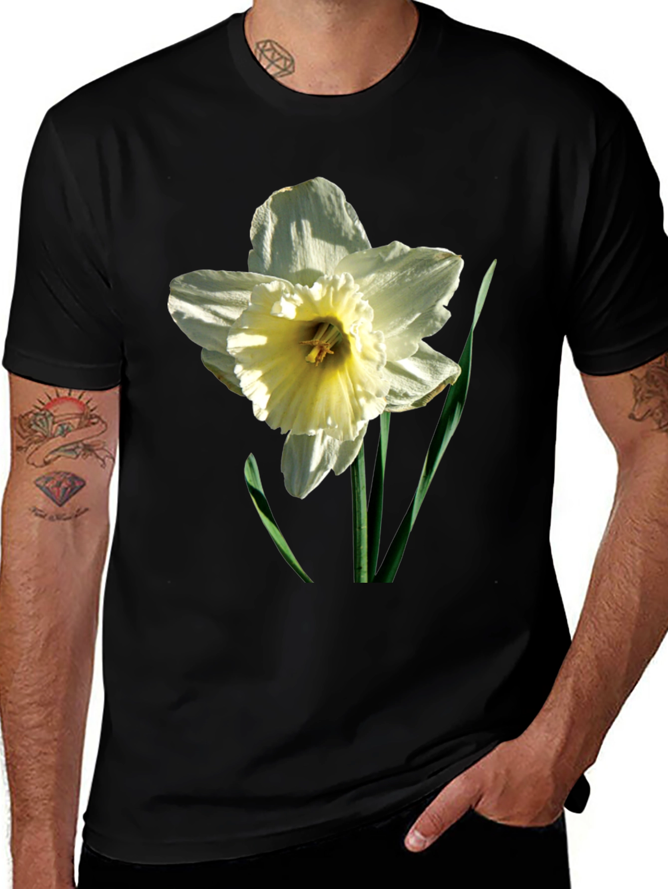 Variant 21 of Daffodil Graphic Black T-Shirt