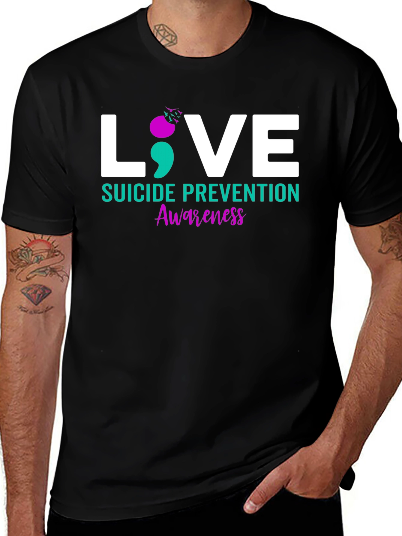 Variant 23 of Live Suicide Prevention Awareness T-Shirt