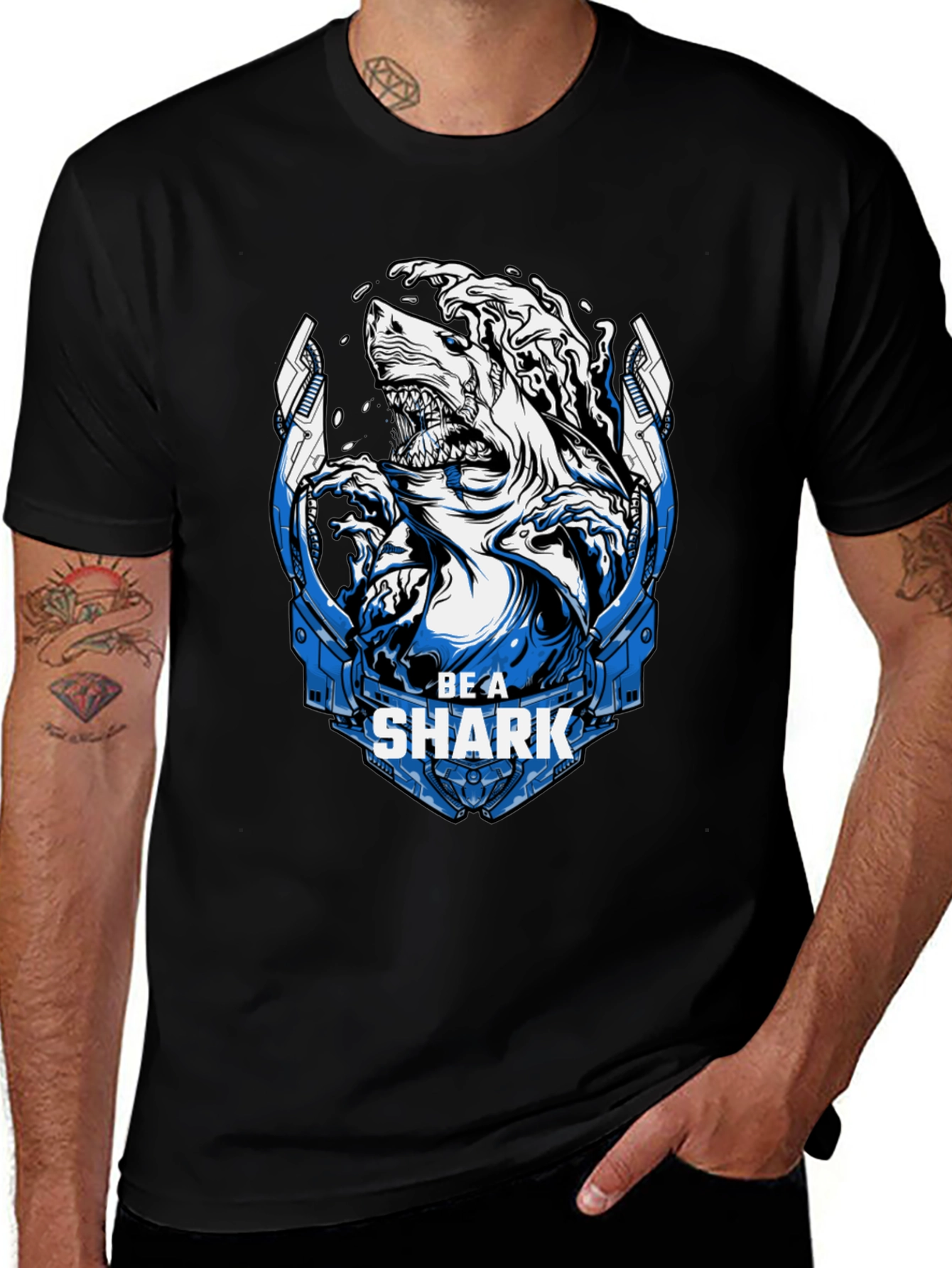 Variant 17 of Be A Shark Graphic Tee - Bold Statement T-Shirt