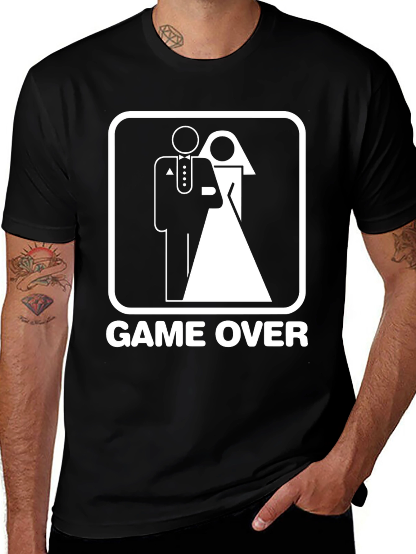 Variant 25 of Game Over Groom Wedding T-Shirt