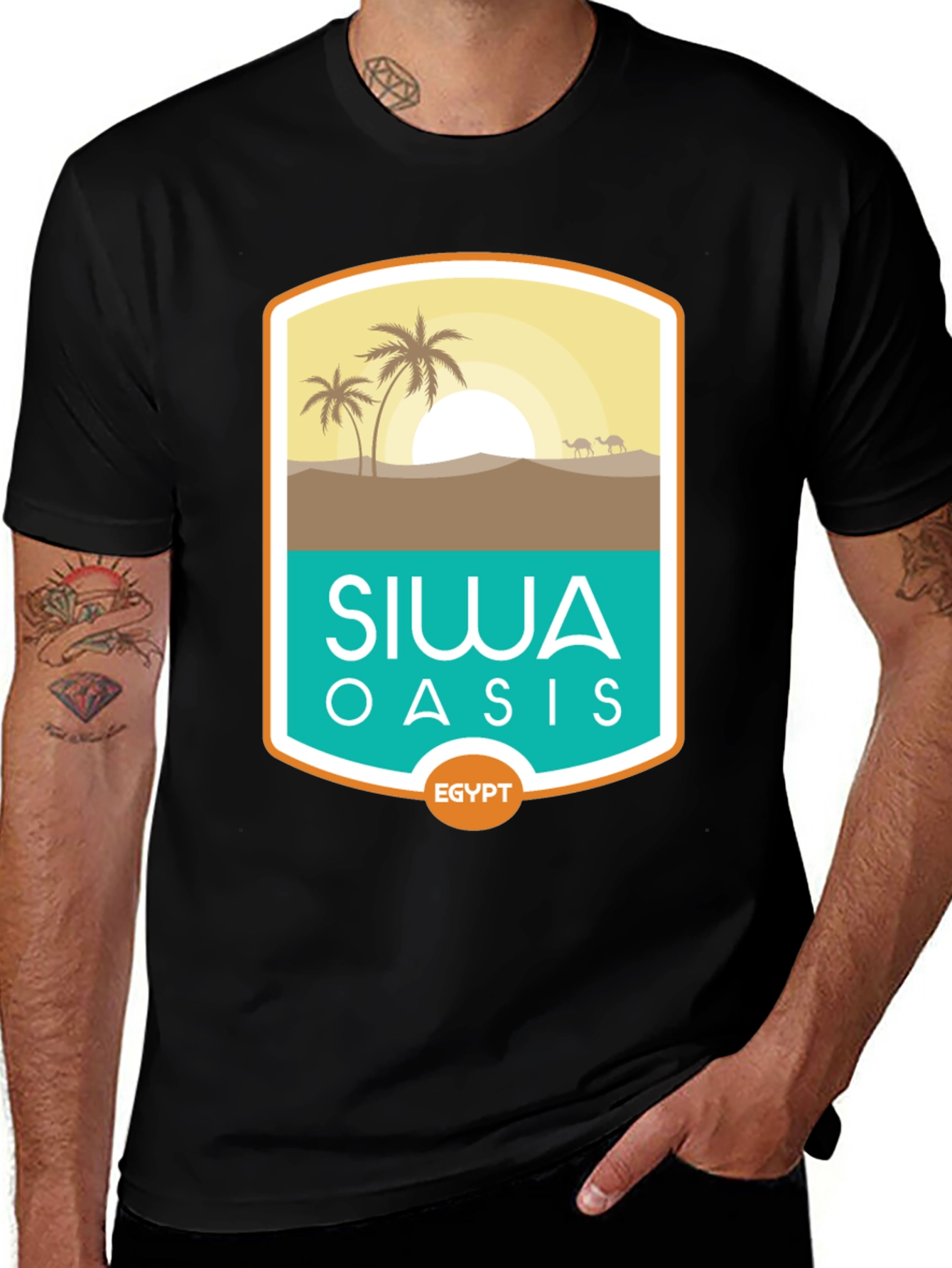 Siwa Oasis Egypt Tee - Desert Scene Graphic T-Shirt