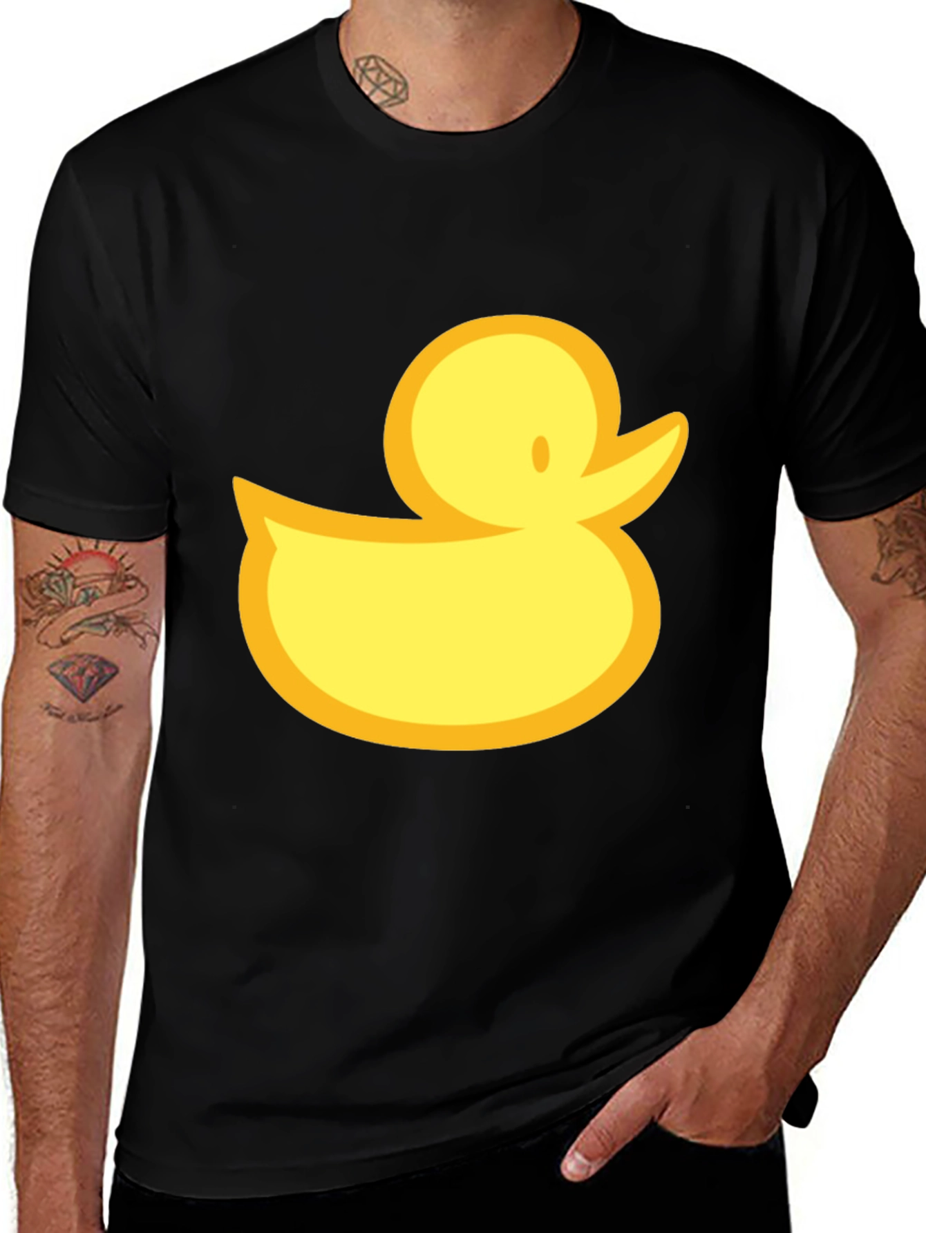 Duck Graphic Black T-Shirt