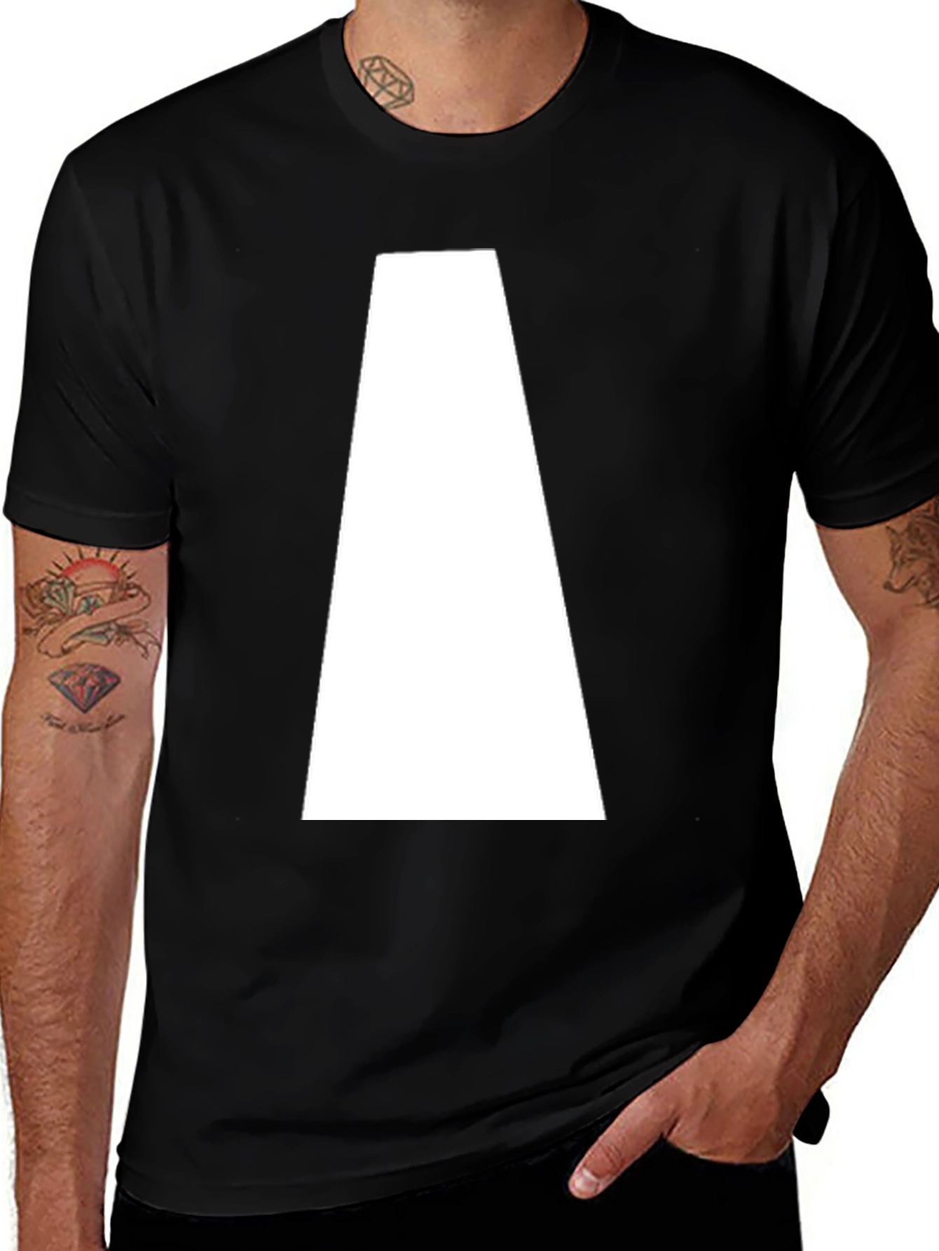 Variant 20 of Geometric Graphic Tee - Black