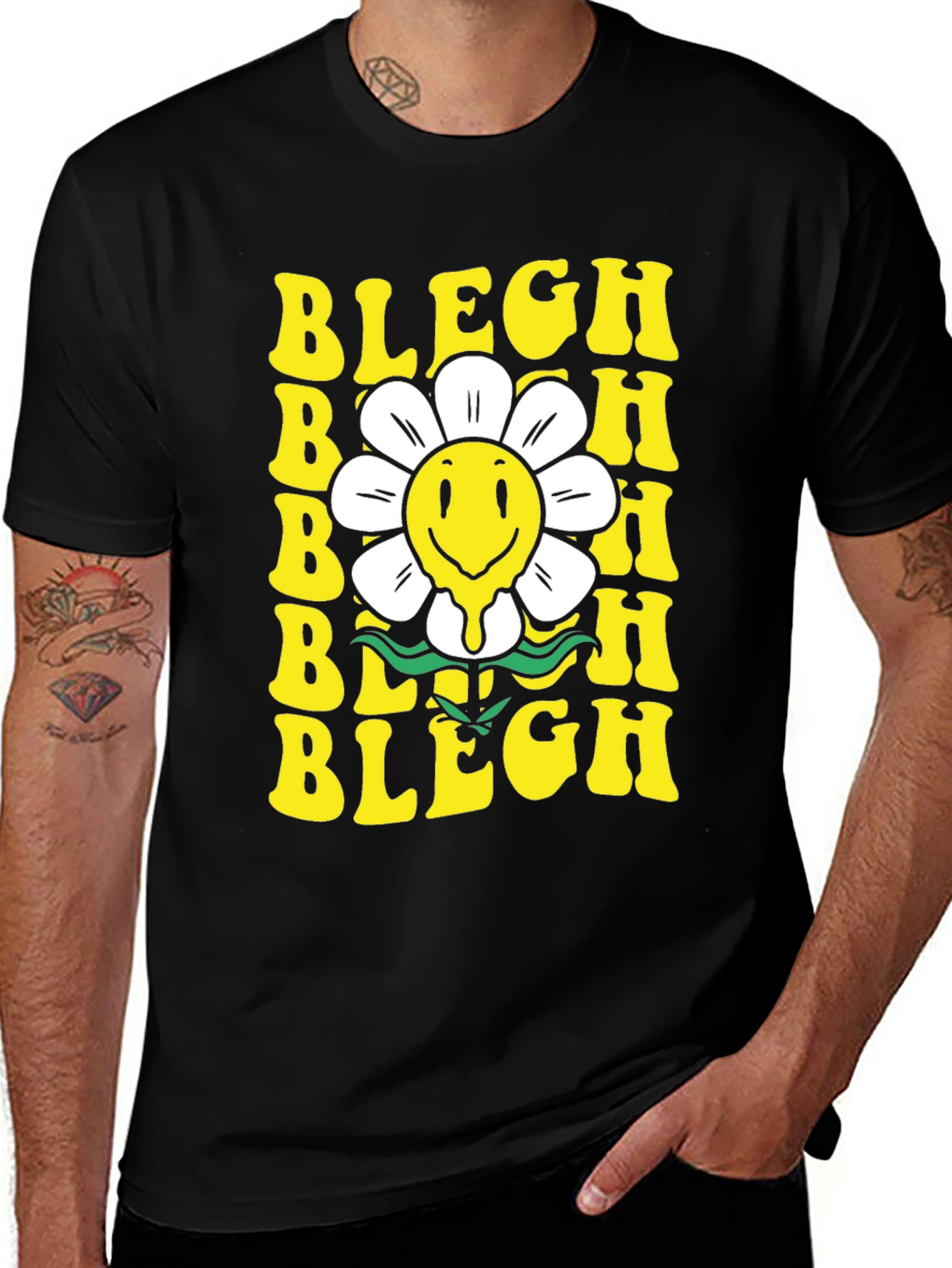 Variant 20 of Blegh Smiley Face Graphic T-Shirt