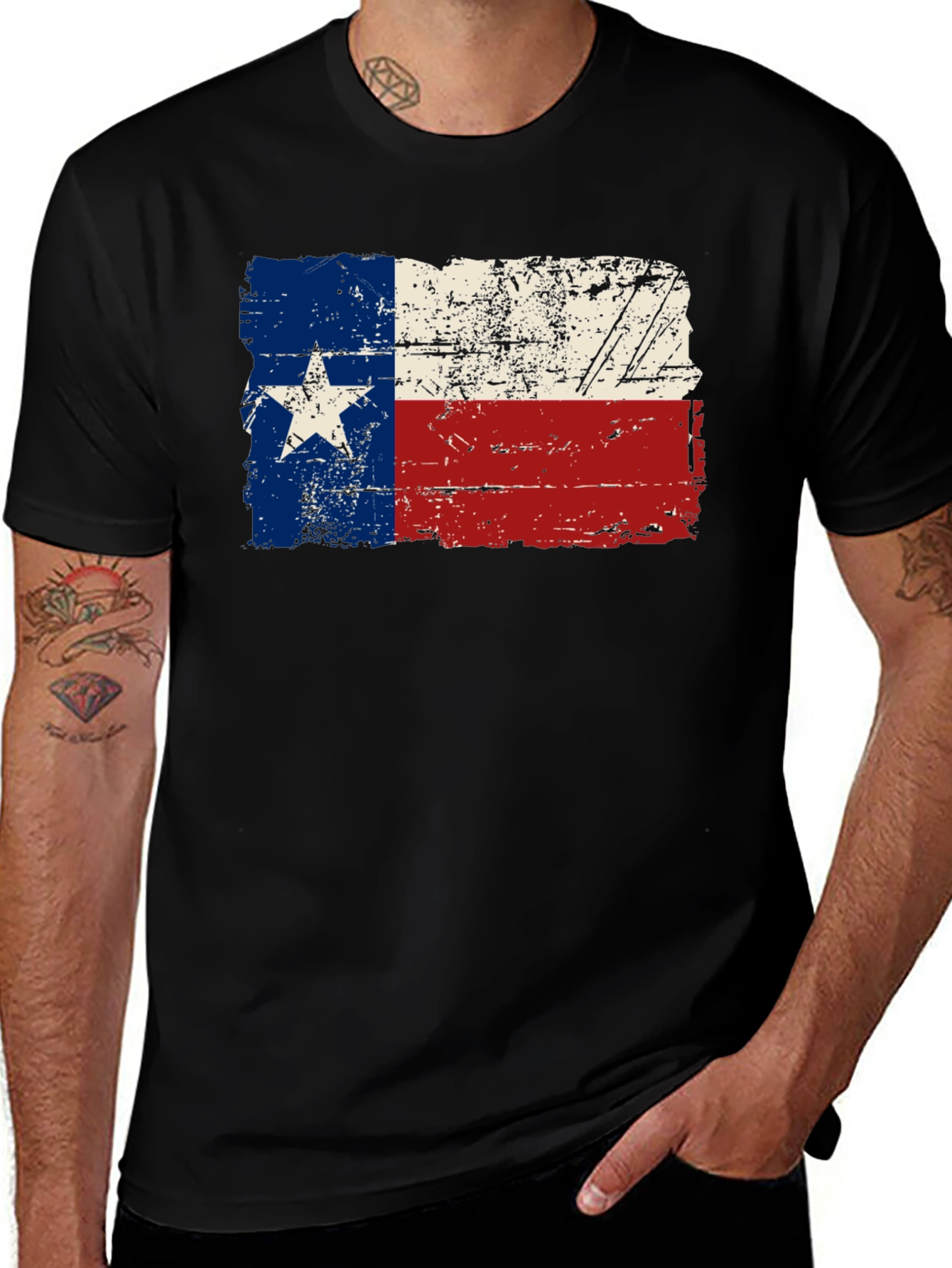 Variant 24 of Texas Flag T-Shirt - Distressed Lone Star State Pride