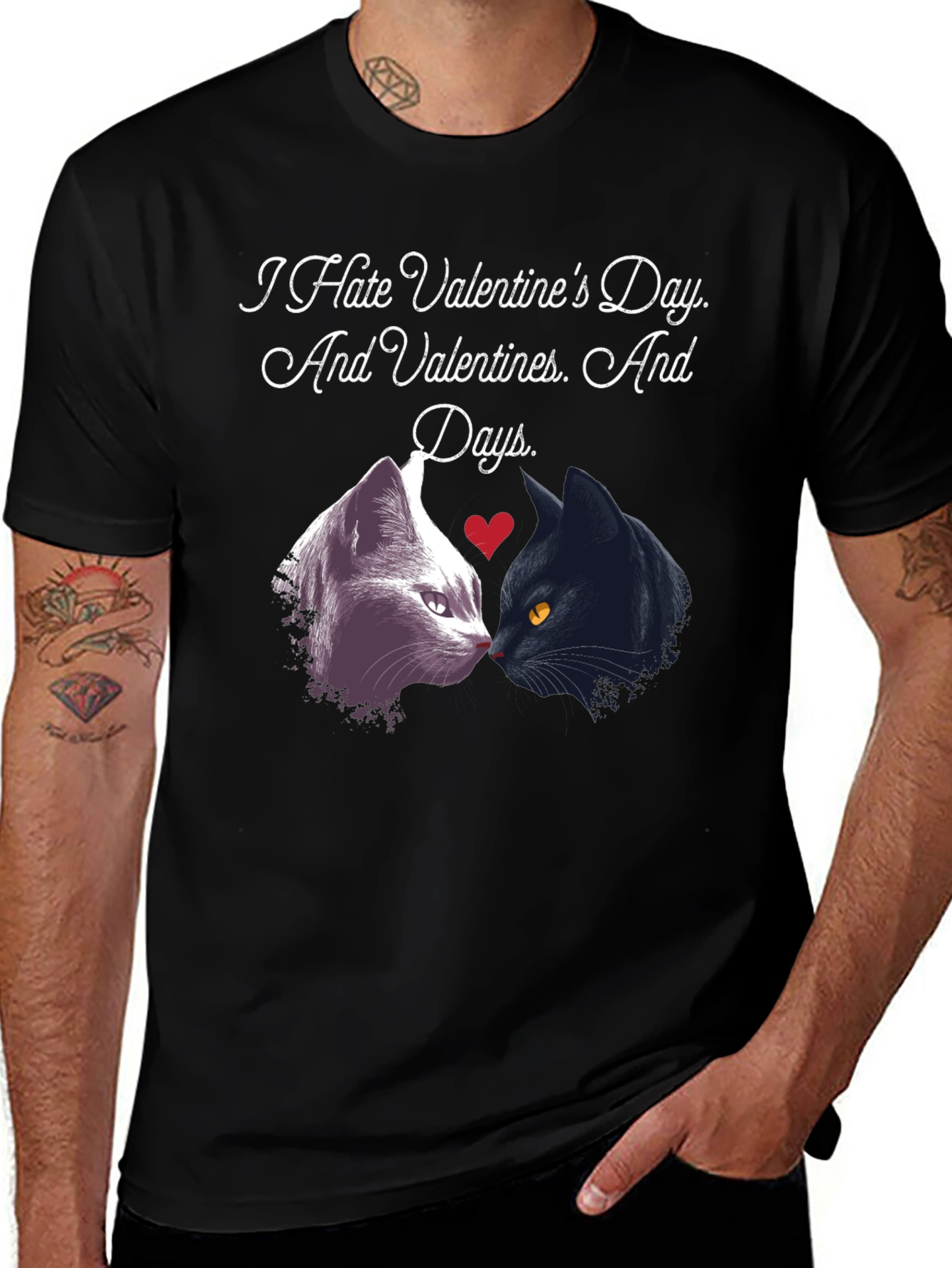 I Hate Valentine's Day Cats T-Shirt