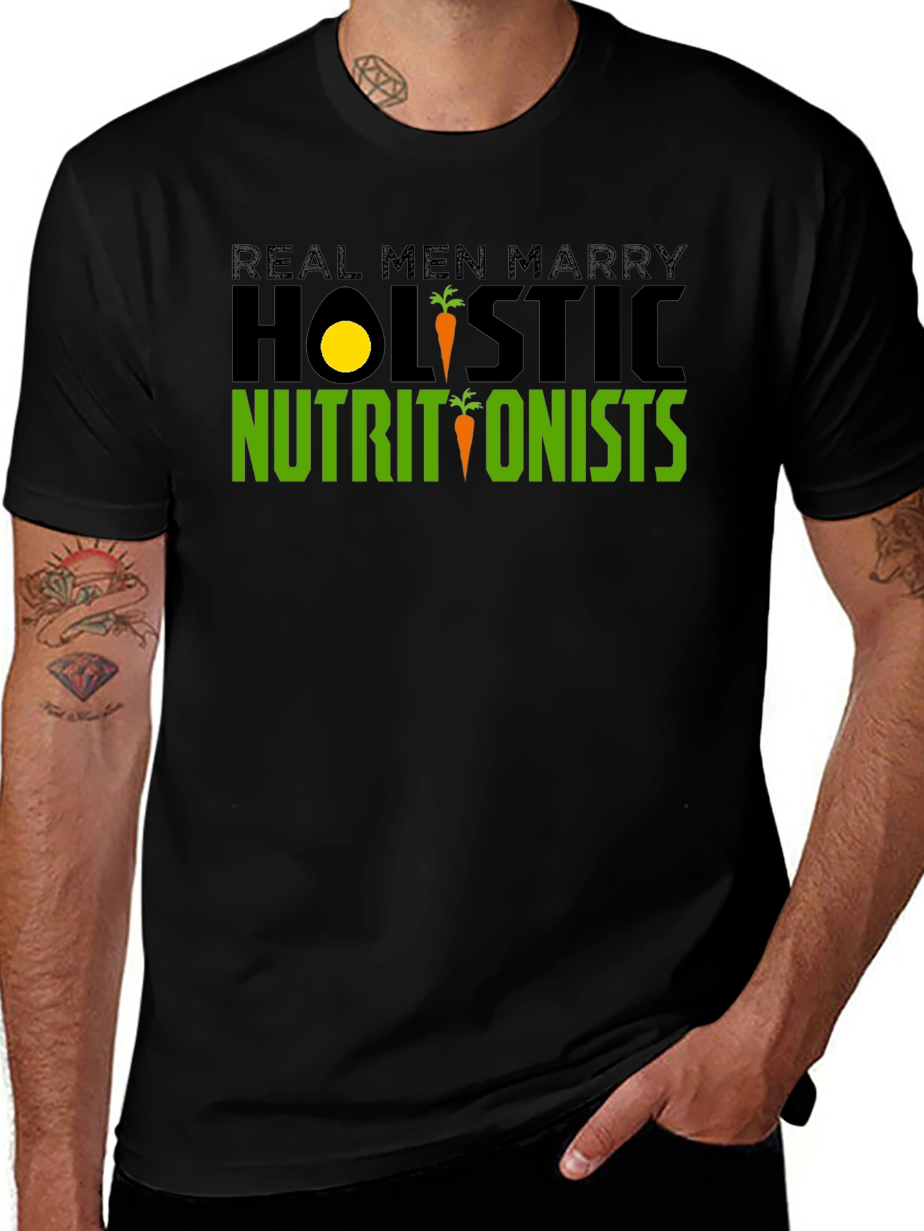 Variant 5 of Real Men Marry Holistic Nutritionists T-Shirt