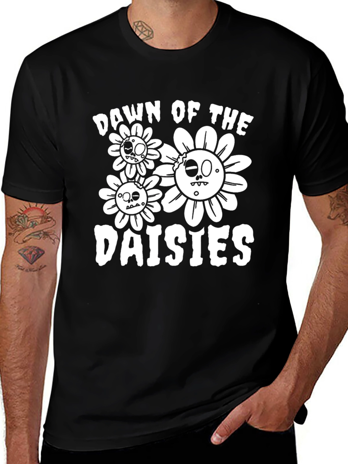 Variant 28 of Dawn of the Daisies Graphic Tee - Black