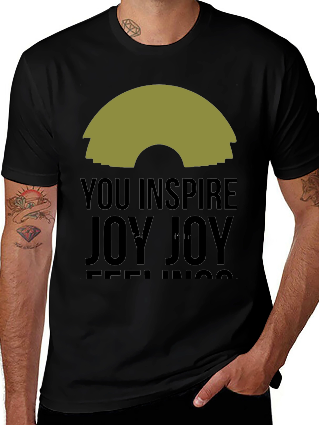 Variant 15 of Inspire Joy Black Graphic Tee