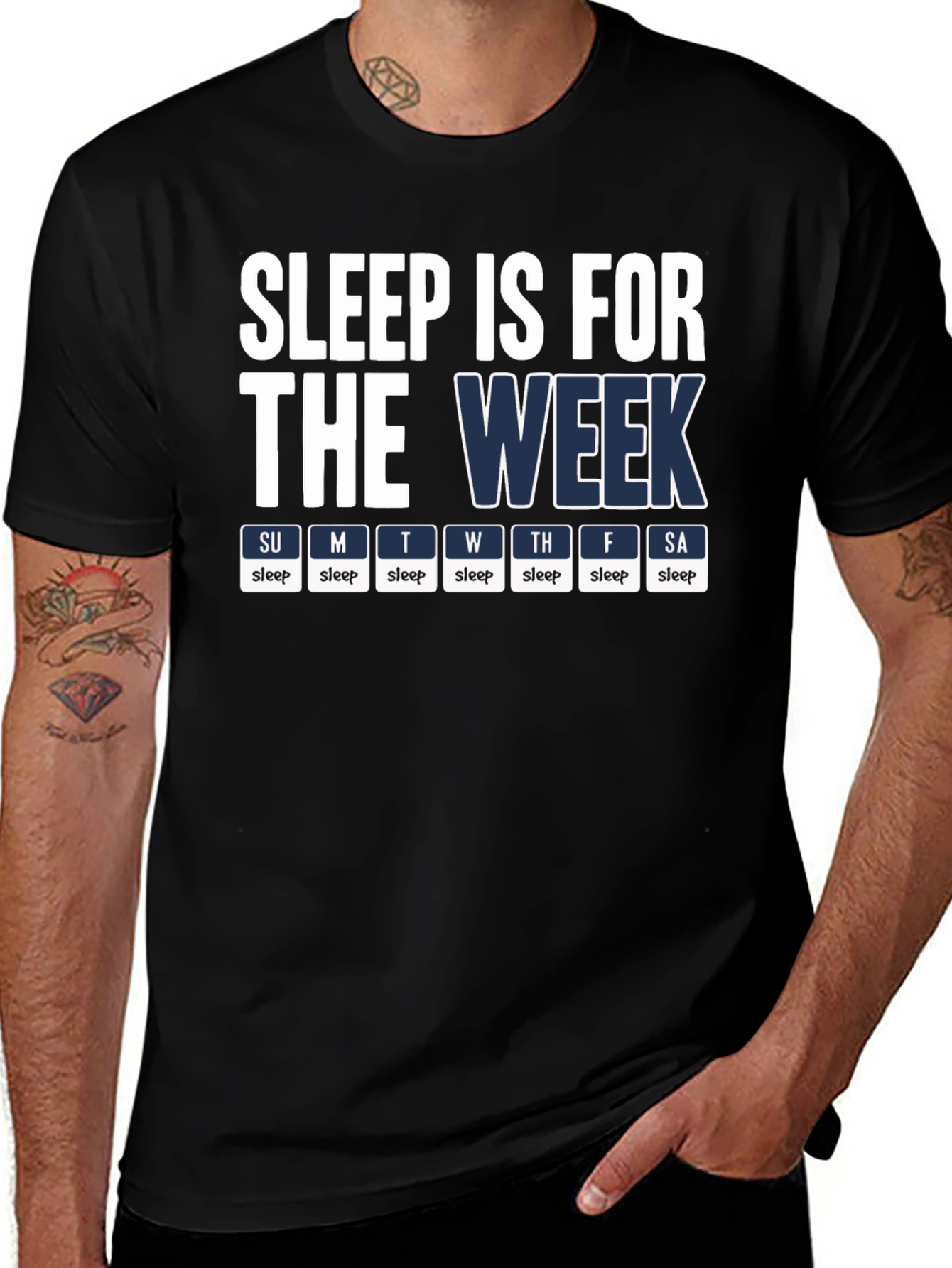 Sleep is for the Week T-Shirt - Novelty Humor Tee