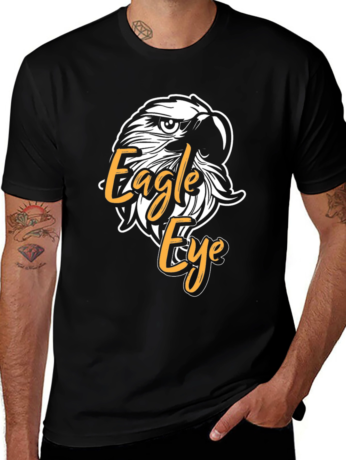 Variant 21 of Eagle Eye T-Shirt - Black Graphic Tee