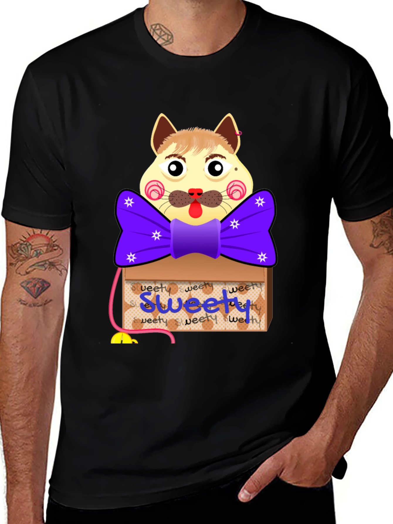 Variant 26 of Cartoon Cat 'Sweety' Box T-Shirt