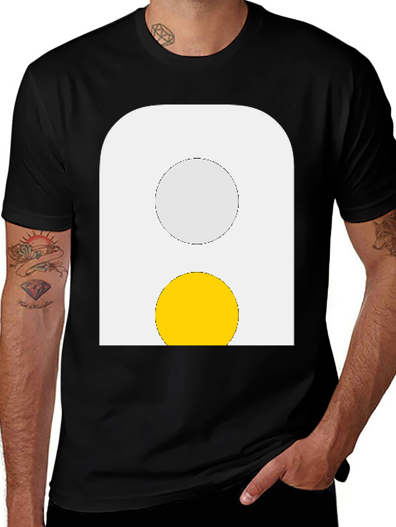 Variant 11 of Egg Graphic Tee - Black Cotton Shirt