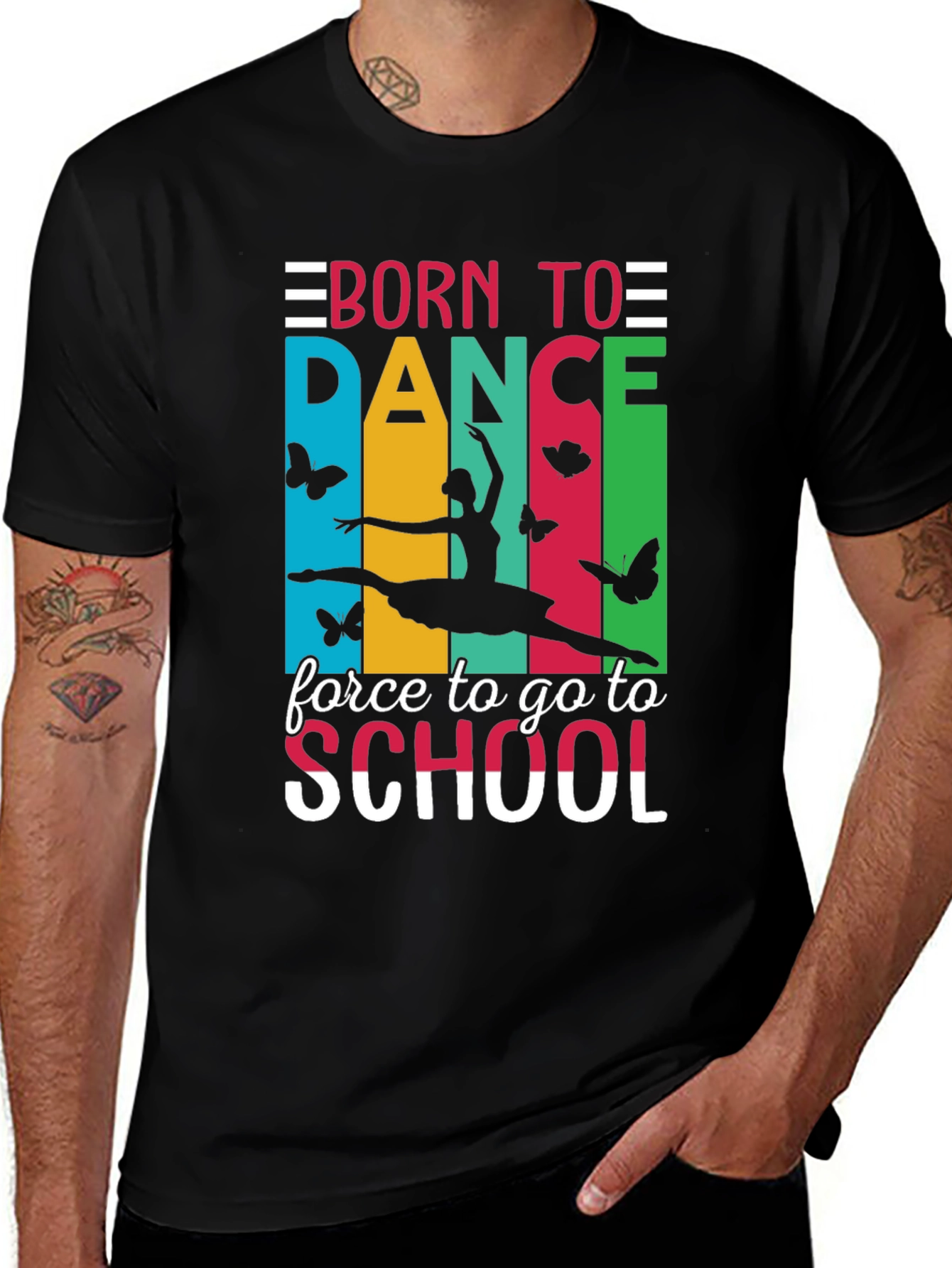 Variant 13 of Born to Dance Graphic Tee -  Ballet Lover T-Shirt