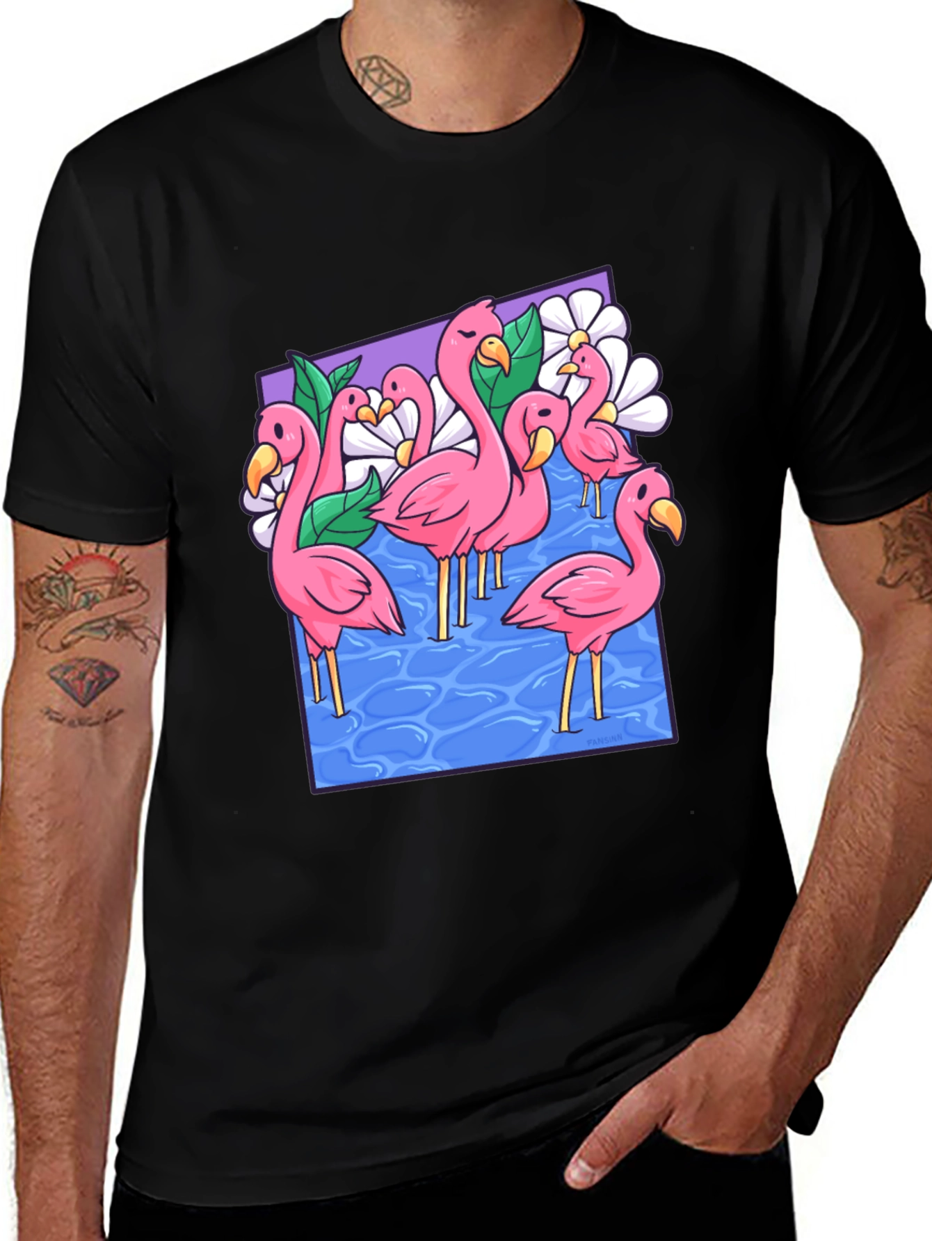 Variant 29 of Flamingo Graphic T-Shirt - Tropical Vibe