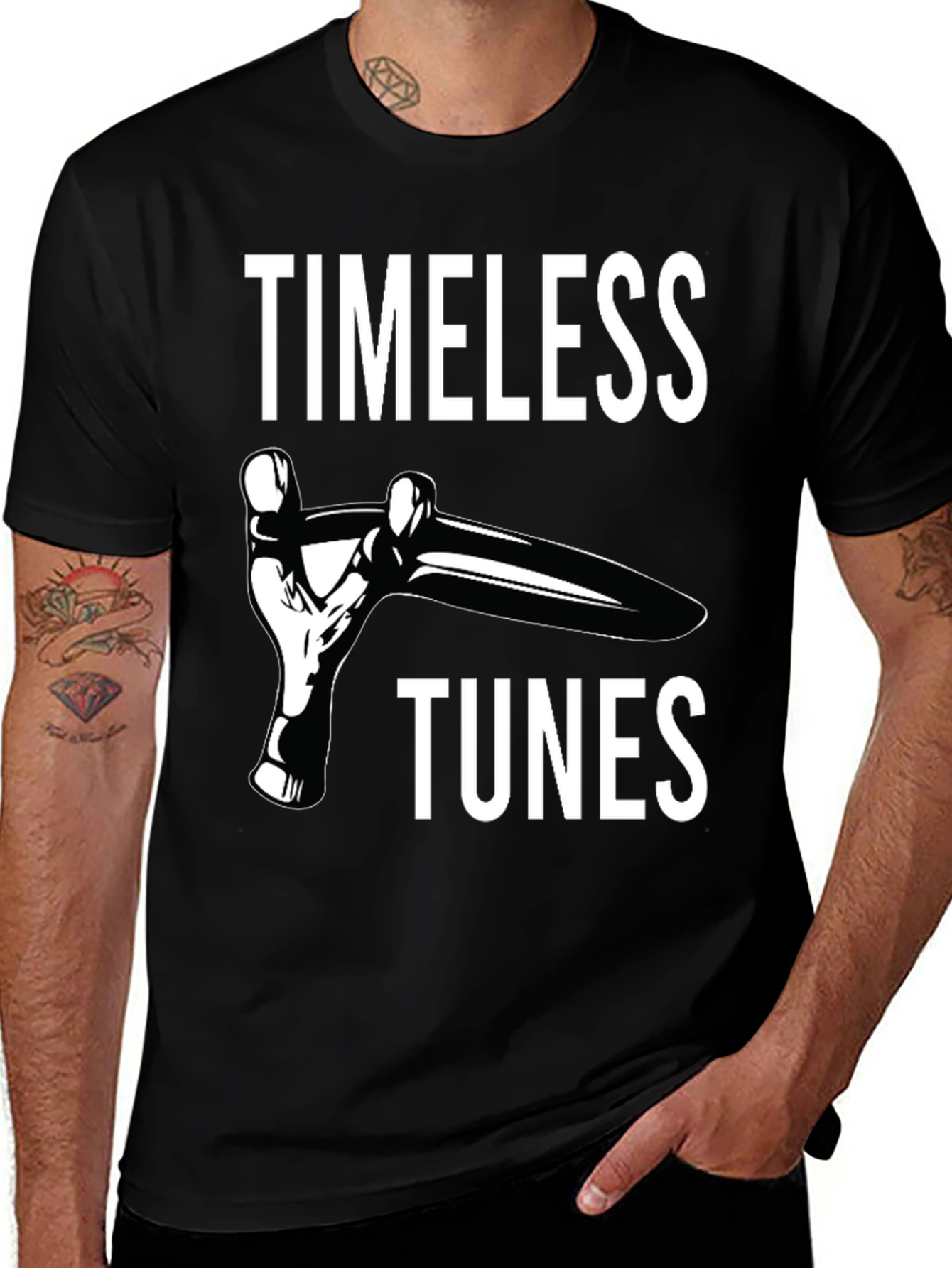 Variant 14 of Timeless Tunes Black Graphic T-Shirt