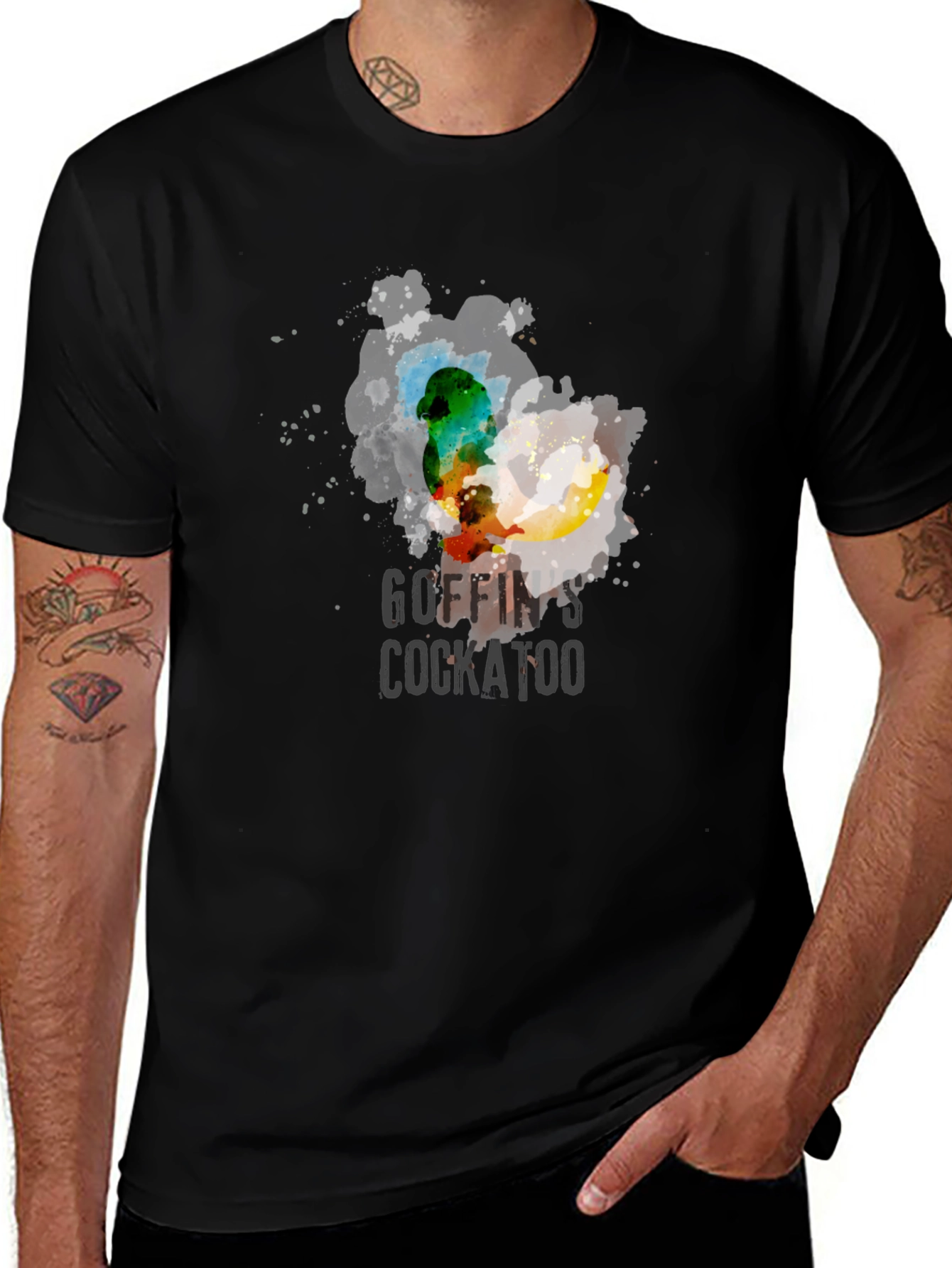 Goffin's Cockatoo Watercolor T-Shirt