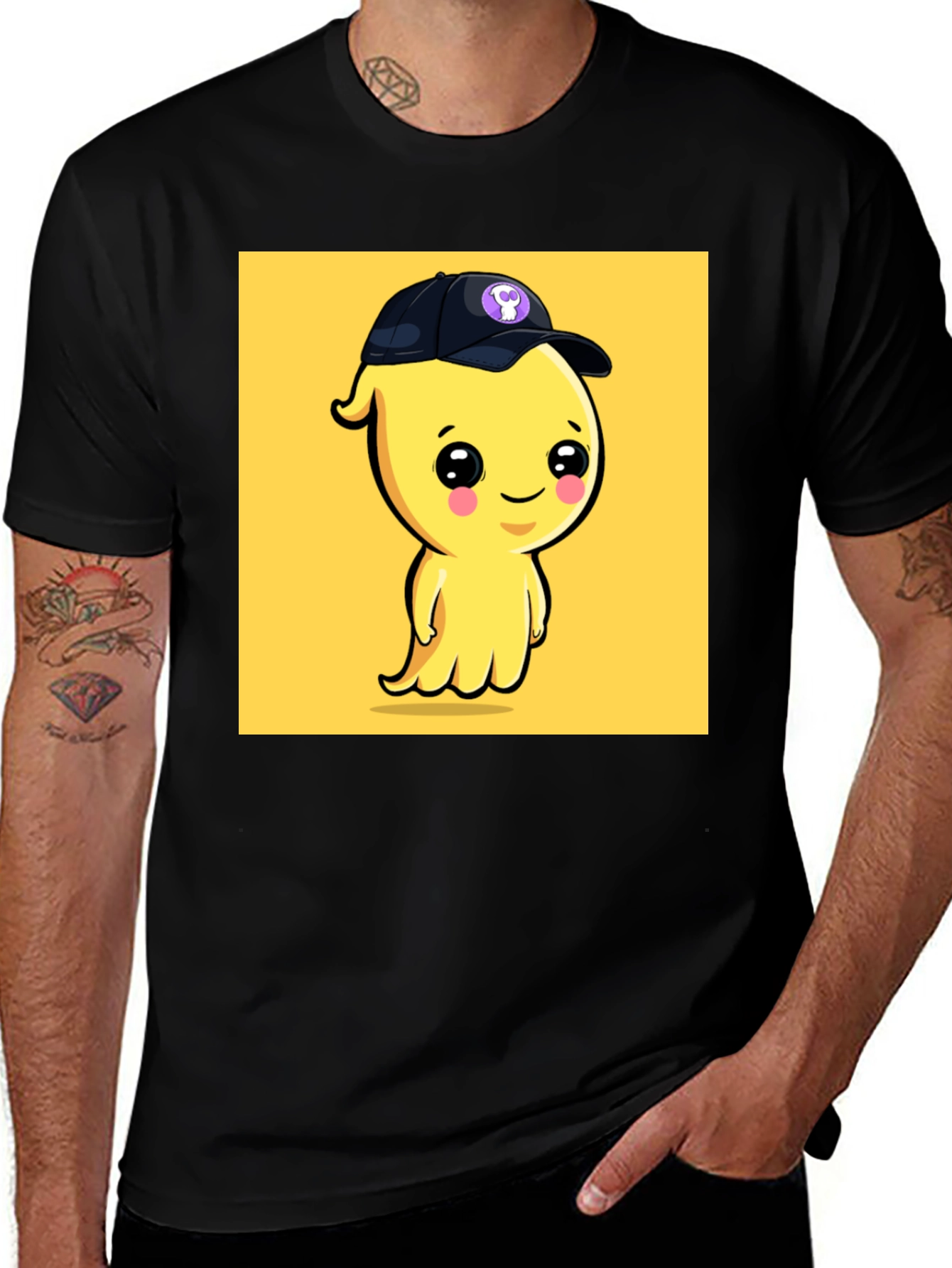 Variant 19 of Cute Cartoon Ghost T-Shirt