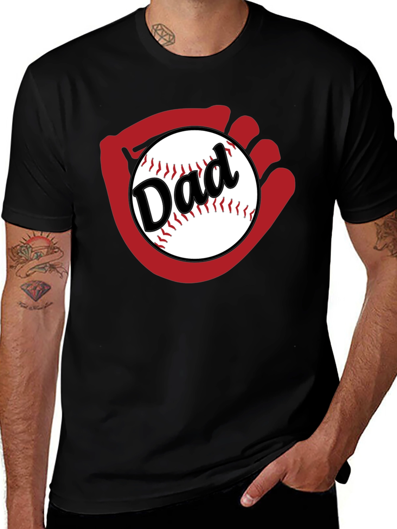 Variant 17 of Dad Baseball Glove T-Shirt