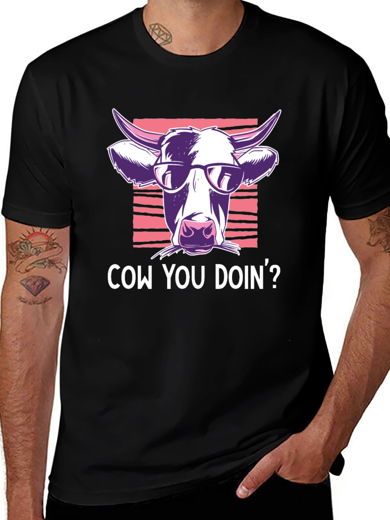 Variant 17 of Cow You Doin' Graphic Tee - Funny Animal Lover Shirt