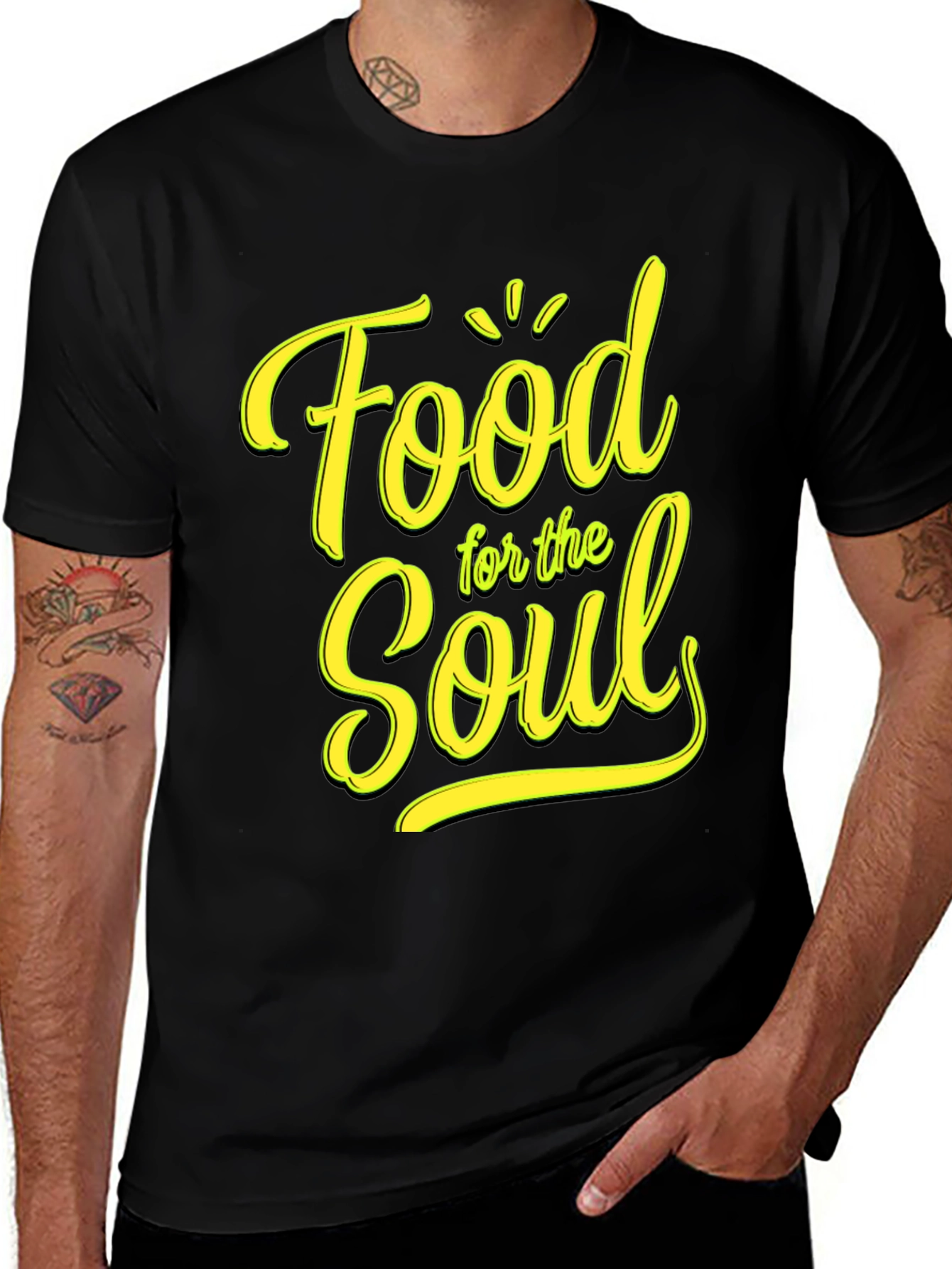 Variant 18 of Food for the Soul Black Graphic Tee