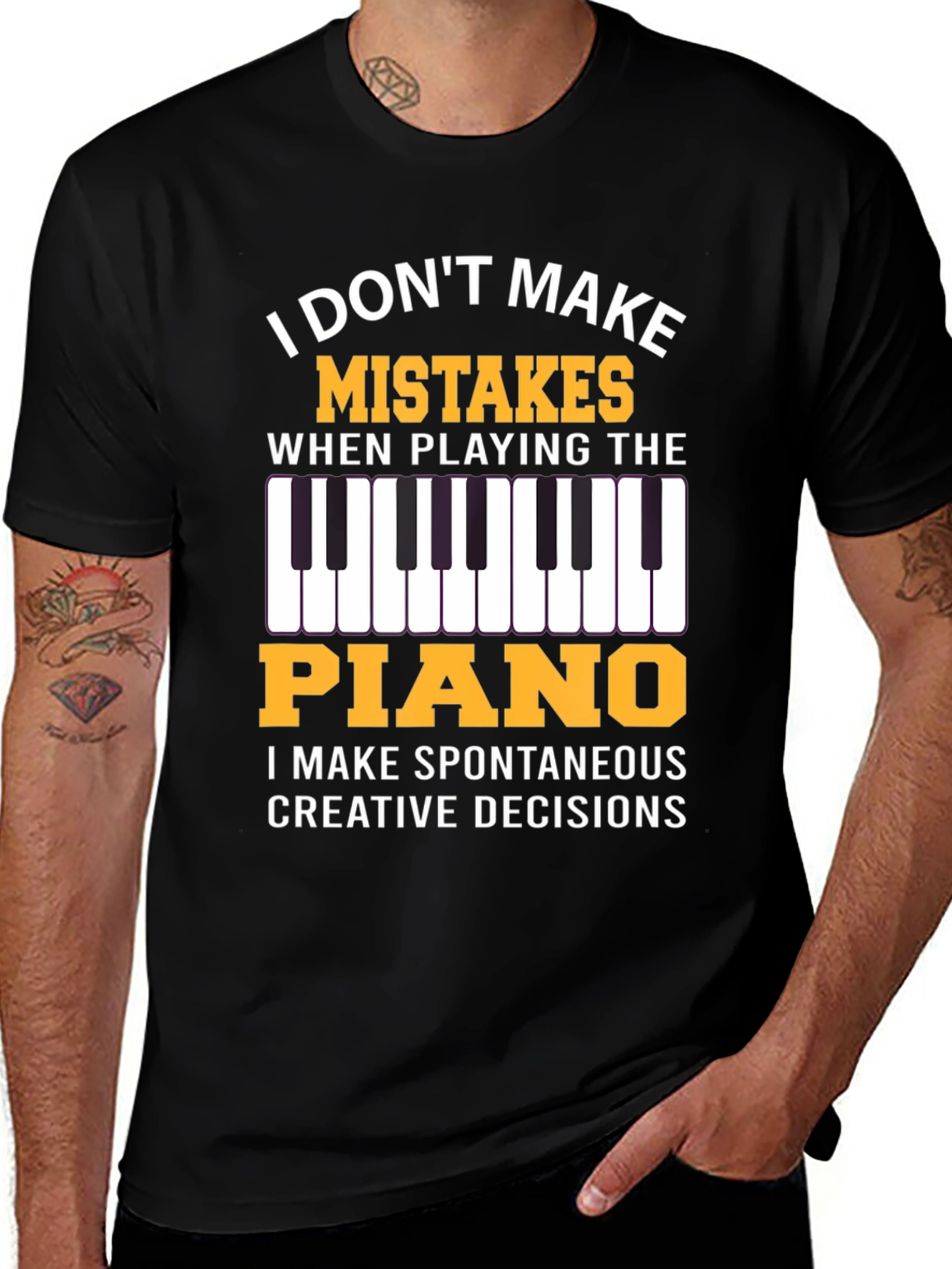 Variant 18 of Piano Player Novelty Graphic Tee