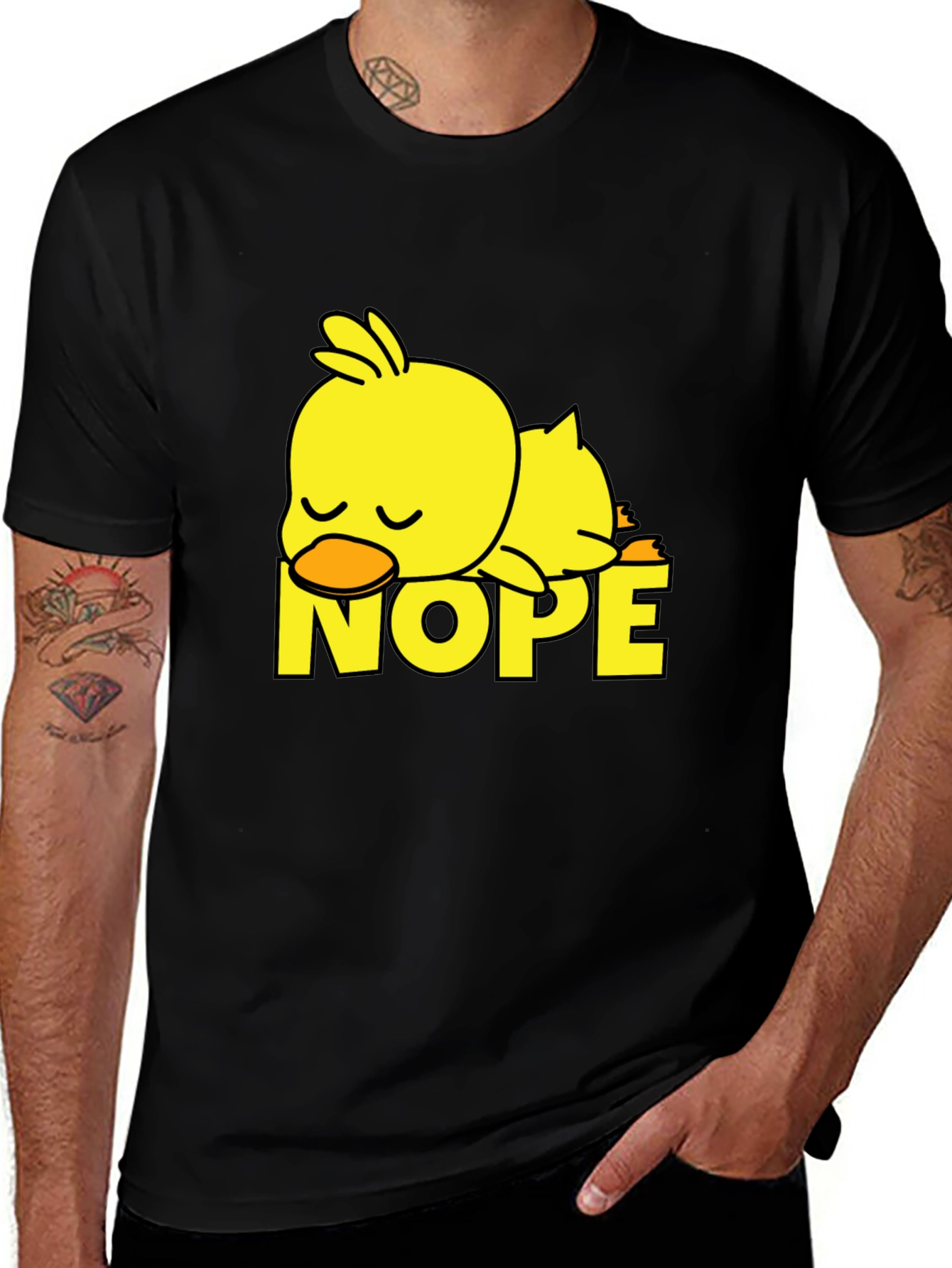 Variant 25 of Nope Lazy Duck T-Shirt - Funny & Comfy Casual Wear