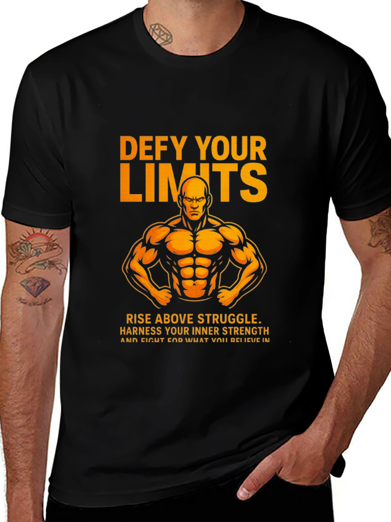 Variant 23 of Defy Your Limits Graphic T-Shirt - Black