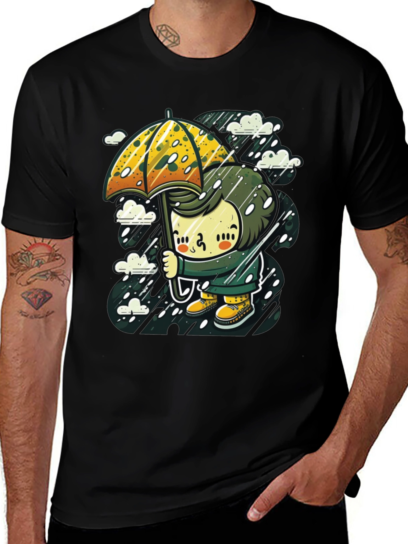 Variant 29 of Rainy Day Kid T-Shirt - Cute & Comfy!